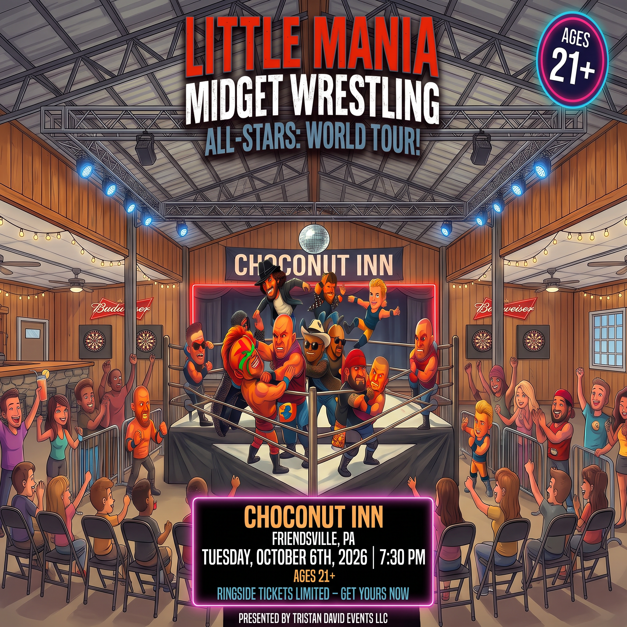 Little Mania: Tuesday, October 6th, 2026, at 7:30 PM at Choconut Inn in Friendsville, PA!