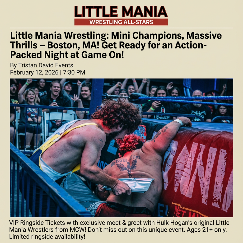 Little Mania: Thursday, February 12th, 2026, at 7:30 PM at Game On! in Boston, MA!