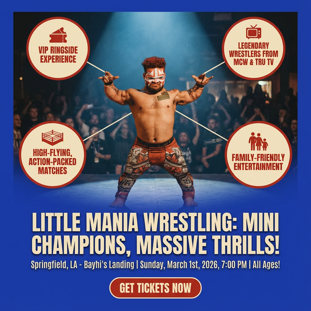 Little Mania: Sunday, March 1st, 2026, at 7:00 PM at Bayhi's Landing in Springfield, LA!