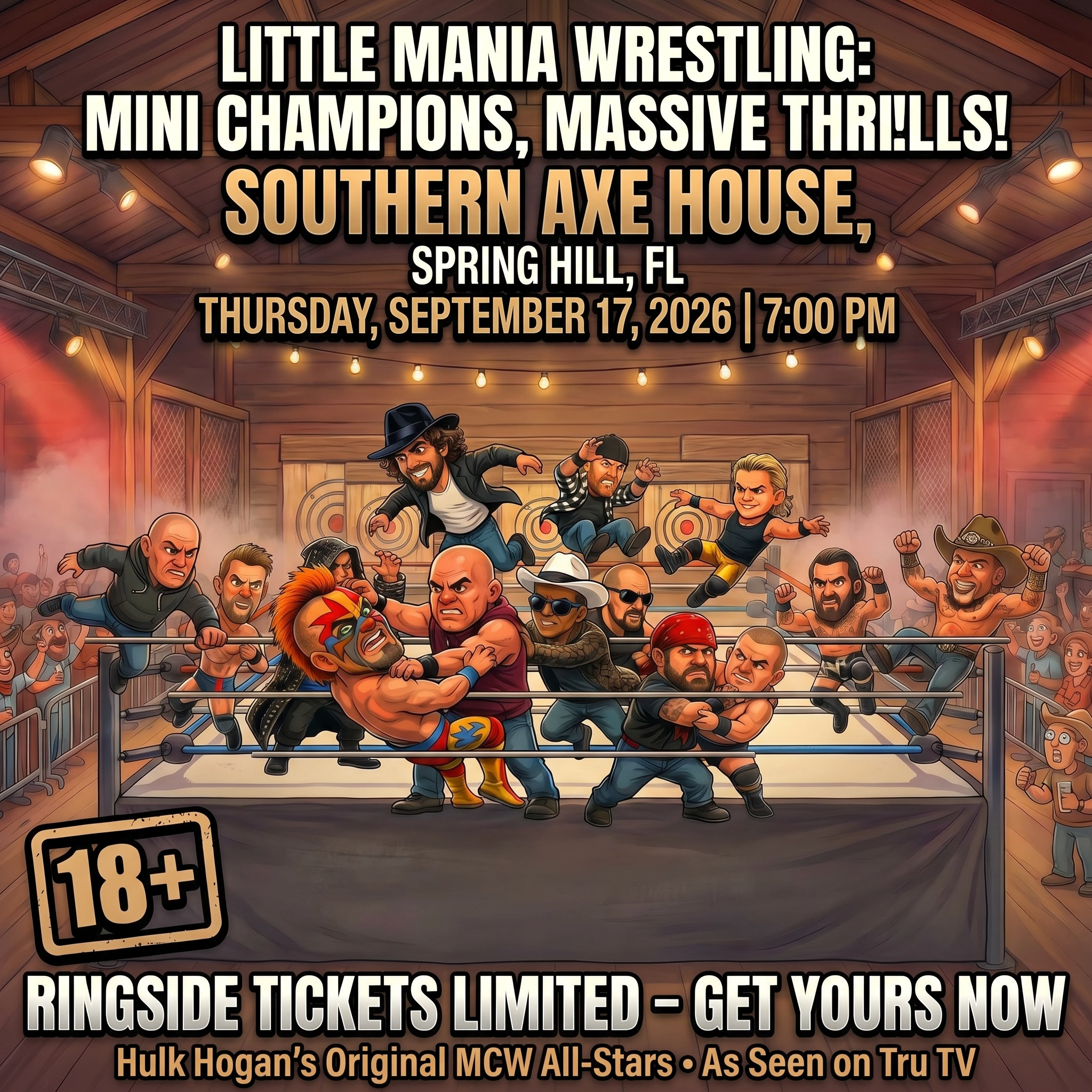 Little Mania: Thursday, September 17th, 2026, at 7:00 PM at Southern Axe House in Spring Hill, FL!