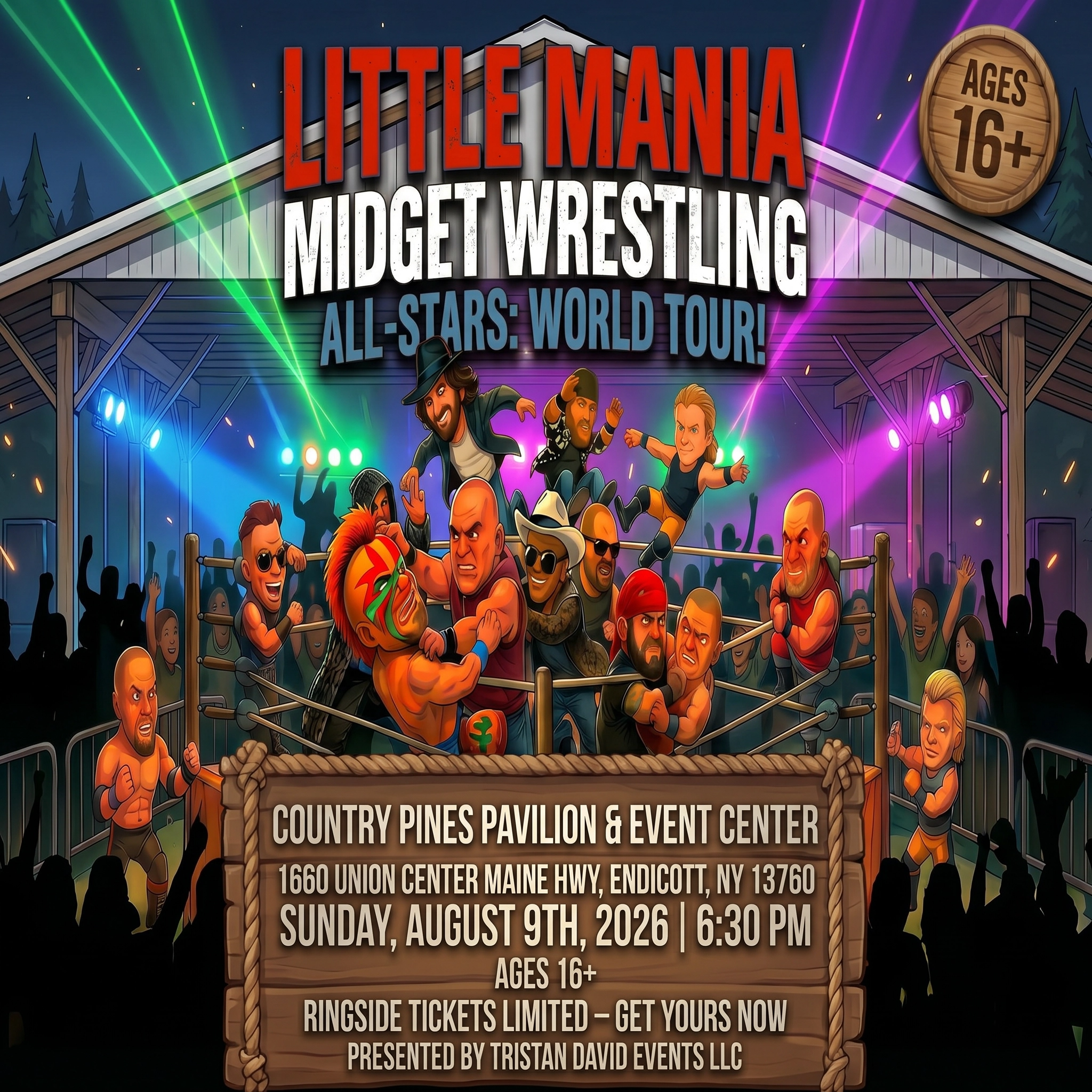 Little Mania: Sunday, August 9th, 2026, at 6:30 PM at The Country Pines Pavilion and Event Center in Endicott, NY!