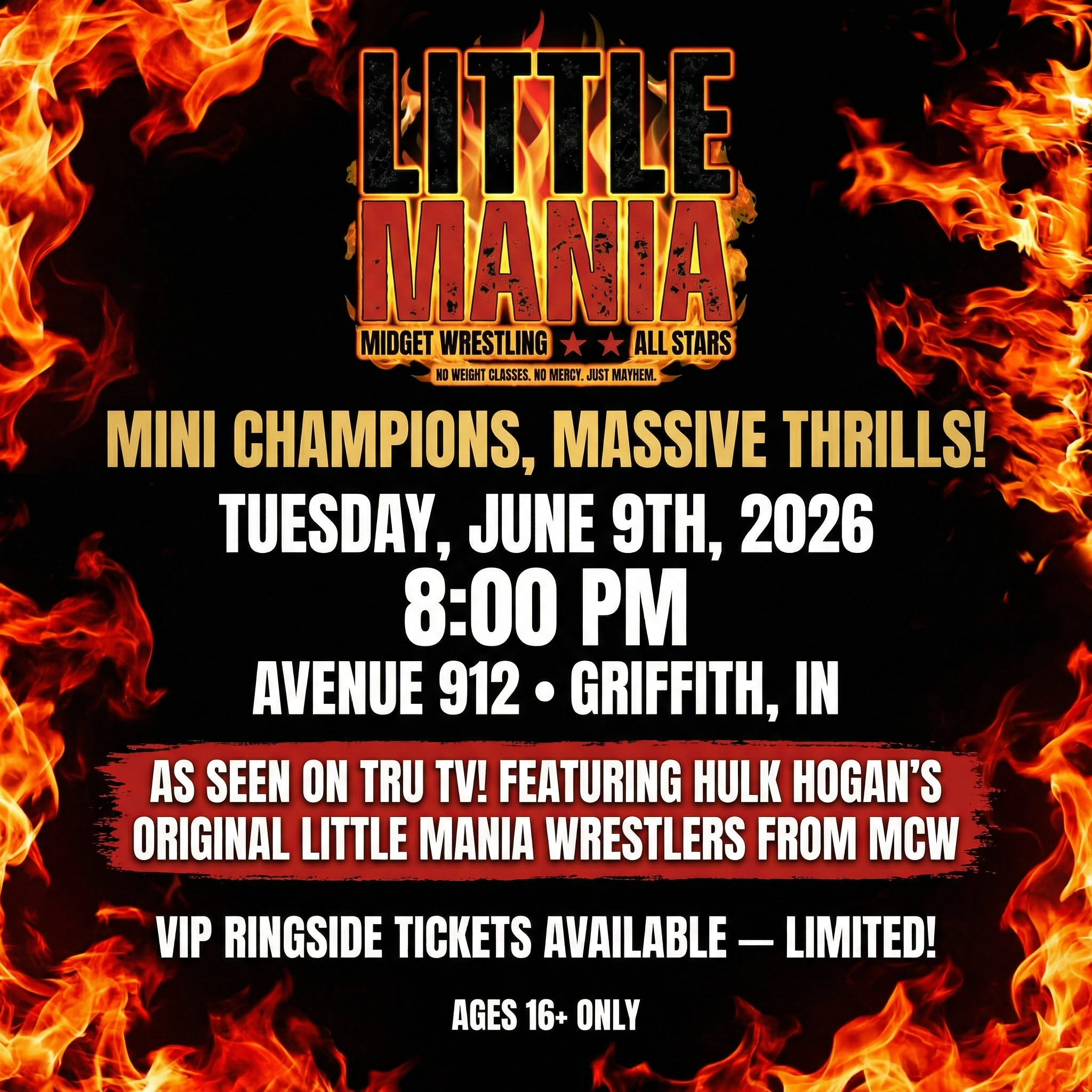 Little Mania: Tuesday, June 9th, 2026, at 8:00 PM at Avenue 912 in Griffith, IN!