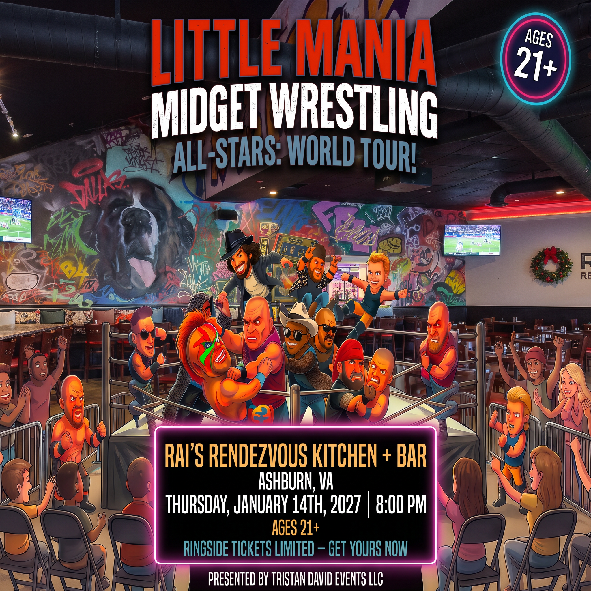 Little Mania: Thursday, January 14th, 2027, at 8:00 PM at Rai's Rendezvous Kitchen + Bar in Ashburn, VA!