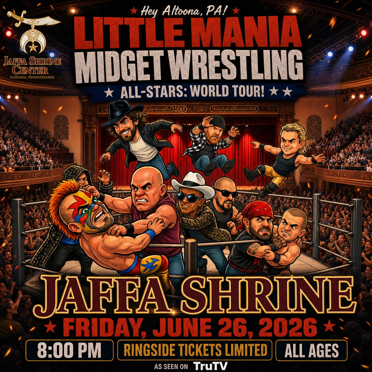 Little Mania: Friday, June 26th, 2026, at 8:00 PM at Jaffa Shrine in Altoona, PA!