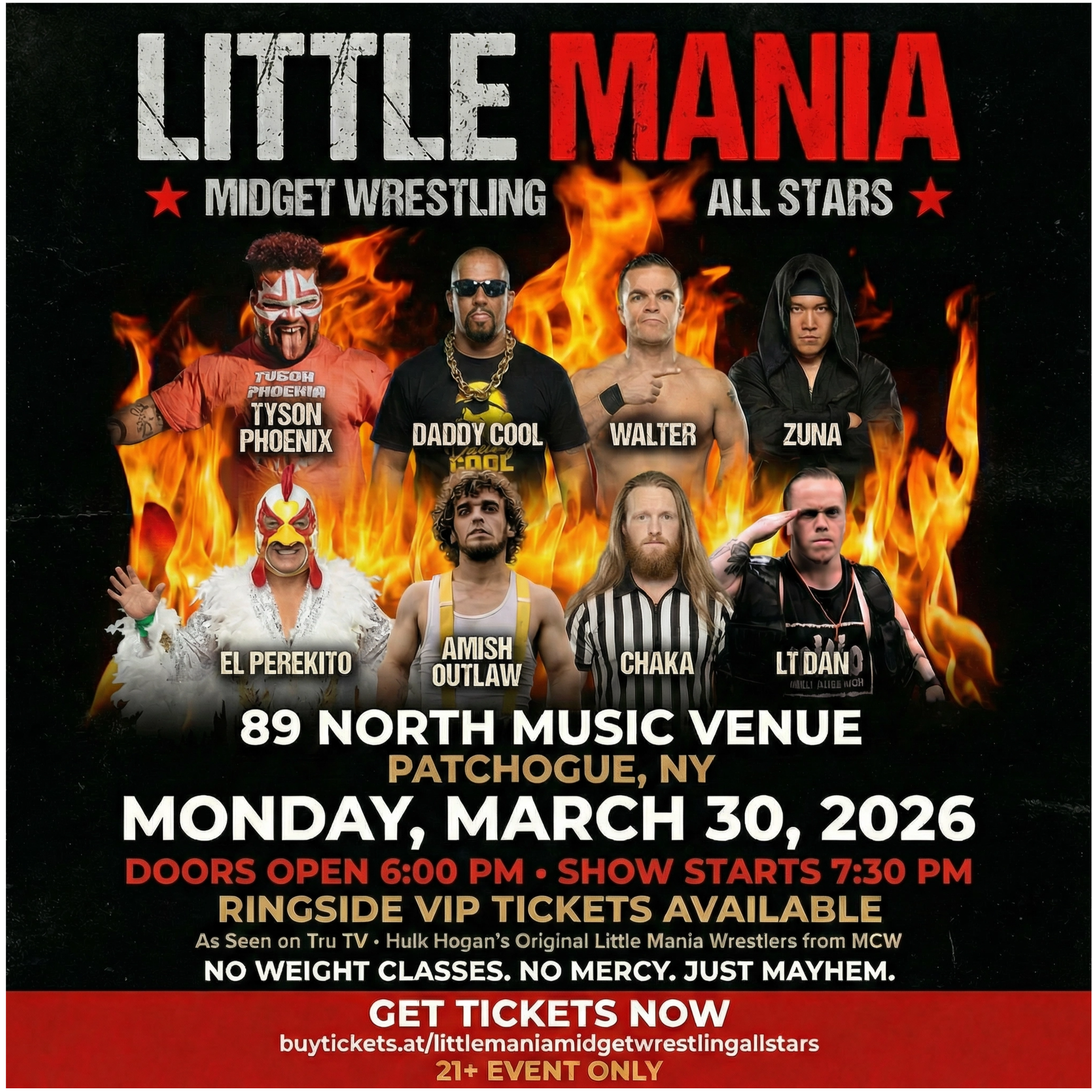 Little Mania: Monday, March 30, 2026, at 7:30 PM at 89 North Music Venue in Patchogue, NY!