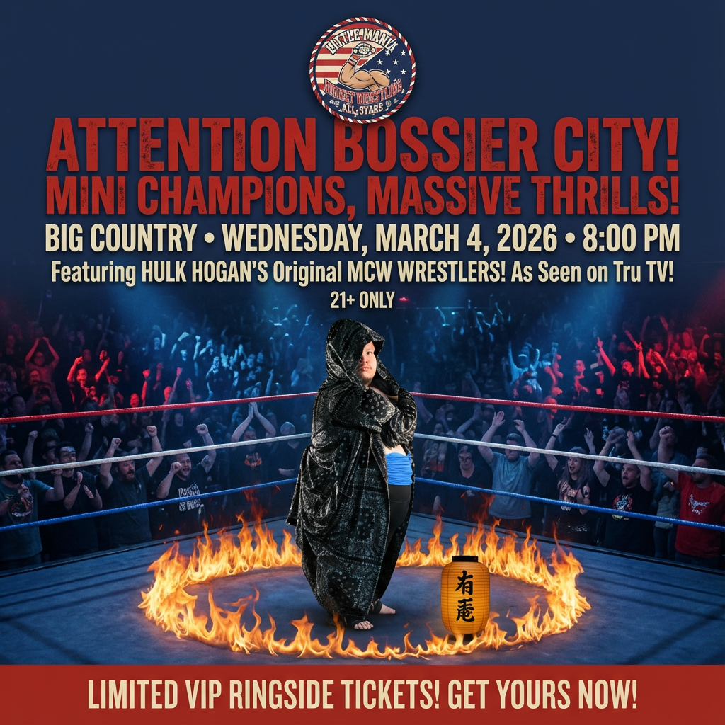 Little Mania: Wednesday, March 4th, 2026, at 8:00 PM at Big Country in Bossier City, LA!