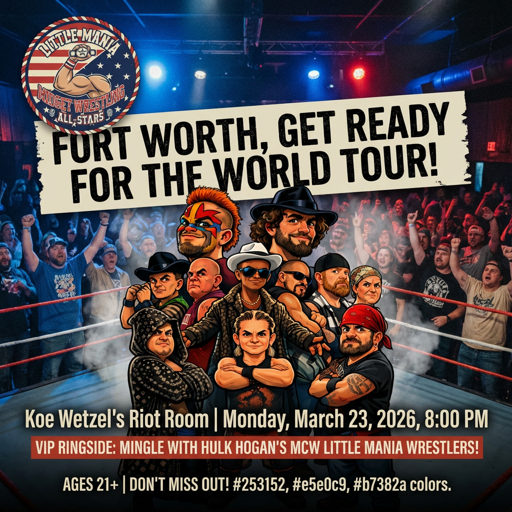 Little Mania: Monday, March 23, 2026, at 8:00 PM at Koe Wetzel's Riot Room in Fort Worth, TX!
