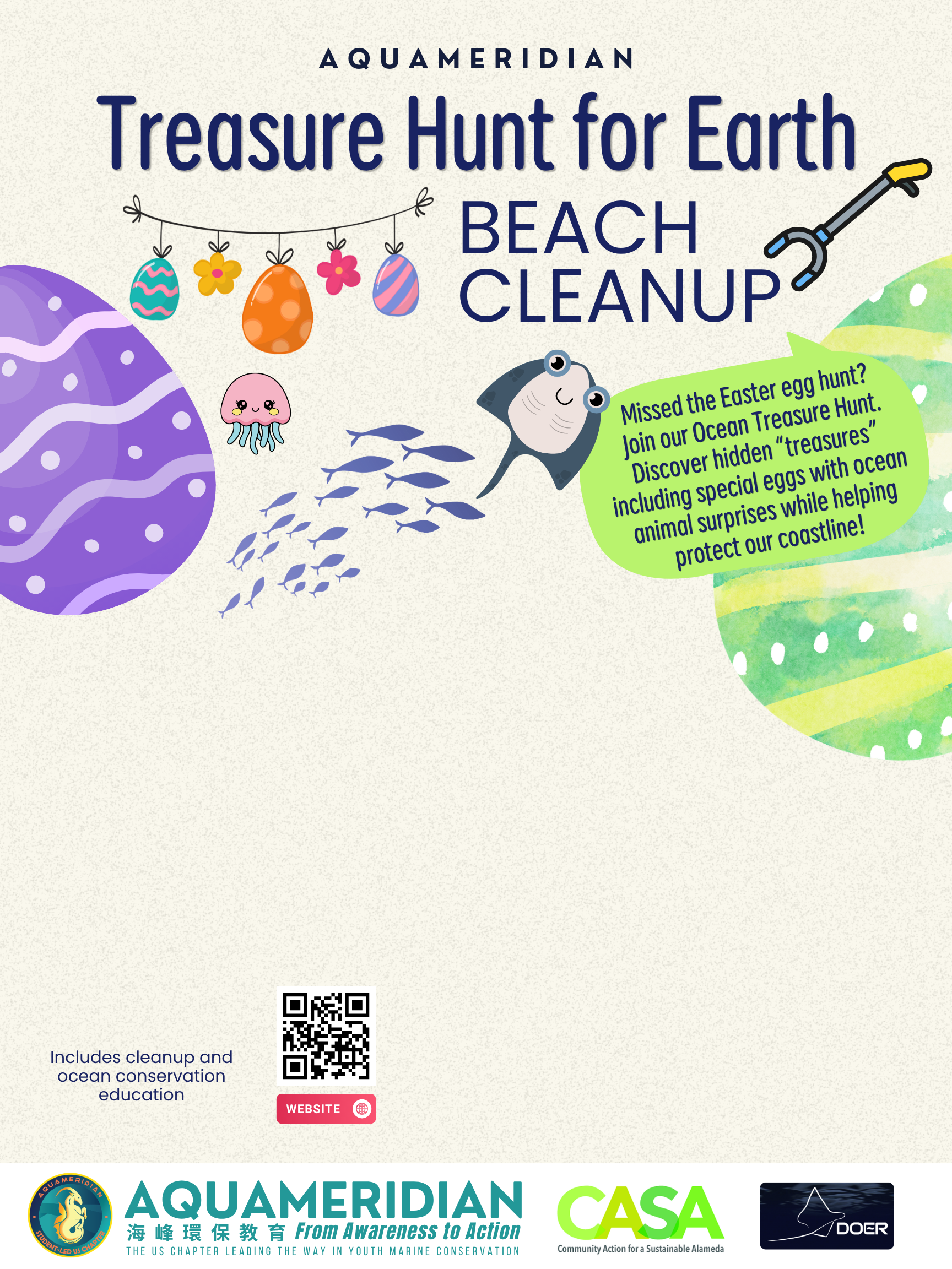 Treasure Hunt for Earth — April 11 Beach Cleanup for Earth Day Month