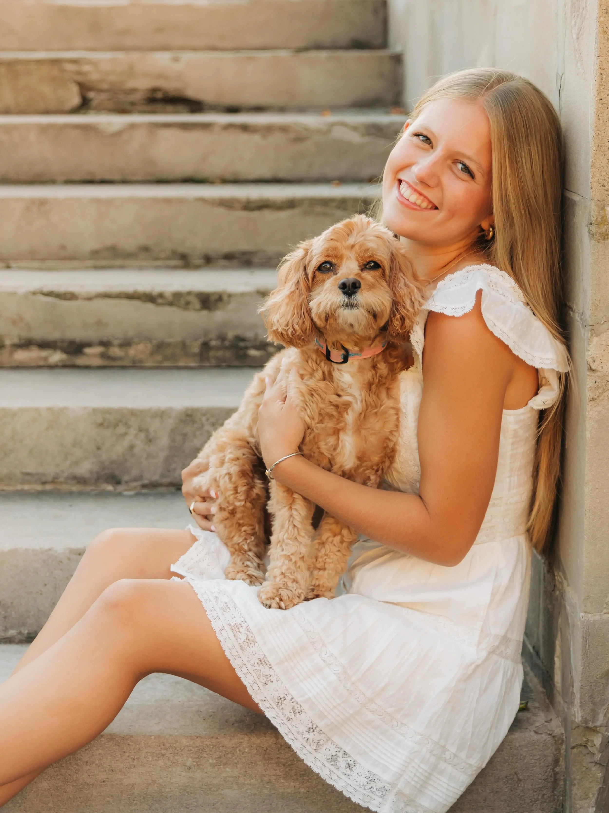 I don&rsquo;t really advertise it, but you absolutely are welcome to bring your fur baby to your senior session! I often hear from parents that the dog portraits are the ones that actually make it to college 💕