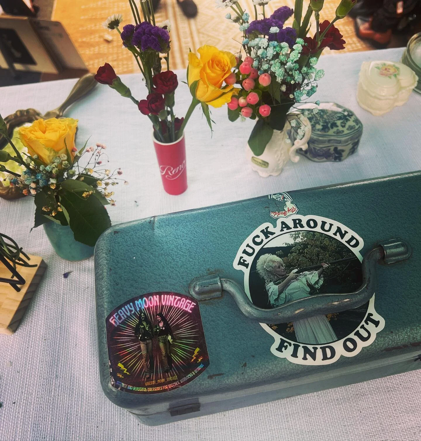 Thank you for another incredible market, #reno 💕⚡️🤘🏽🔥🌷 Couldn&rsquo;t have done it without the sweethearts that helped! @dj_faster_than_you @coyotesupplyco @thisisbrandyb and all the friends that came by! Also to my underbite sweetheart of a pup