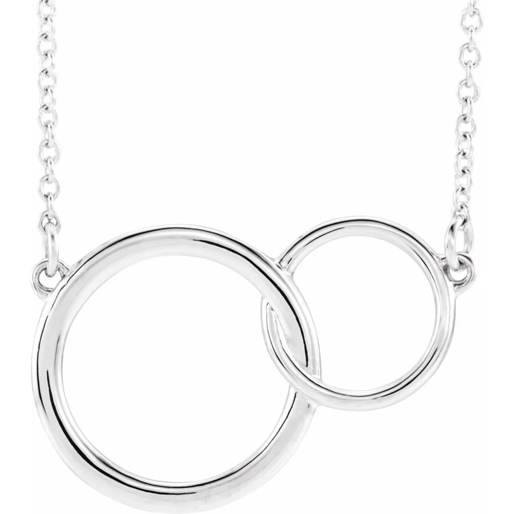 14K GOLD INTERLOCKING CIRCLE NECKLACE — Forge Jewelry