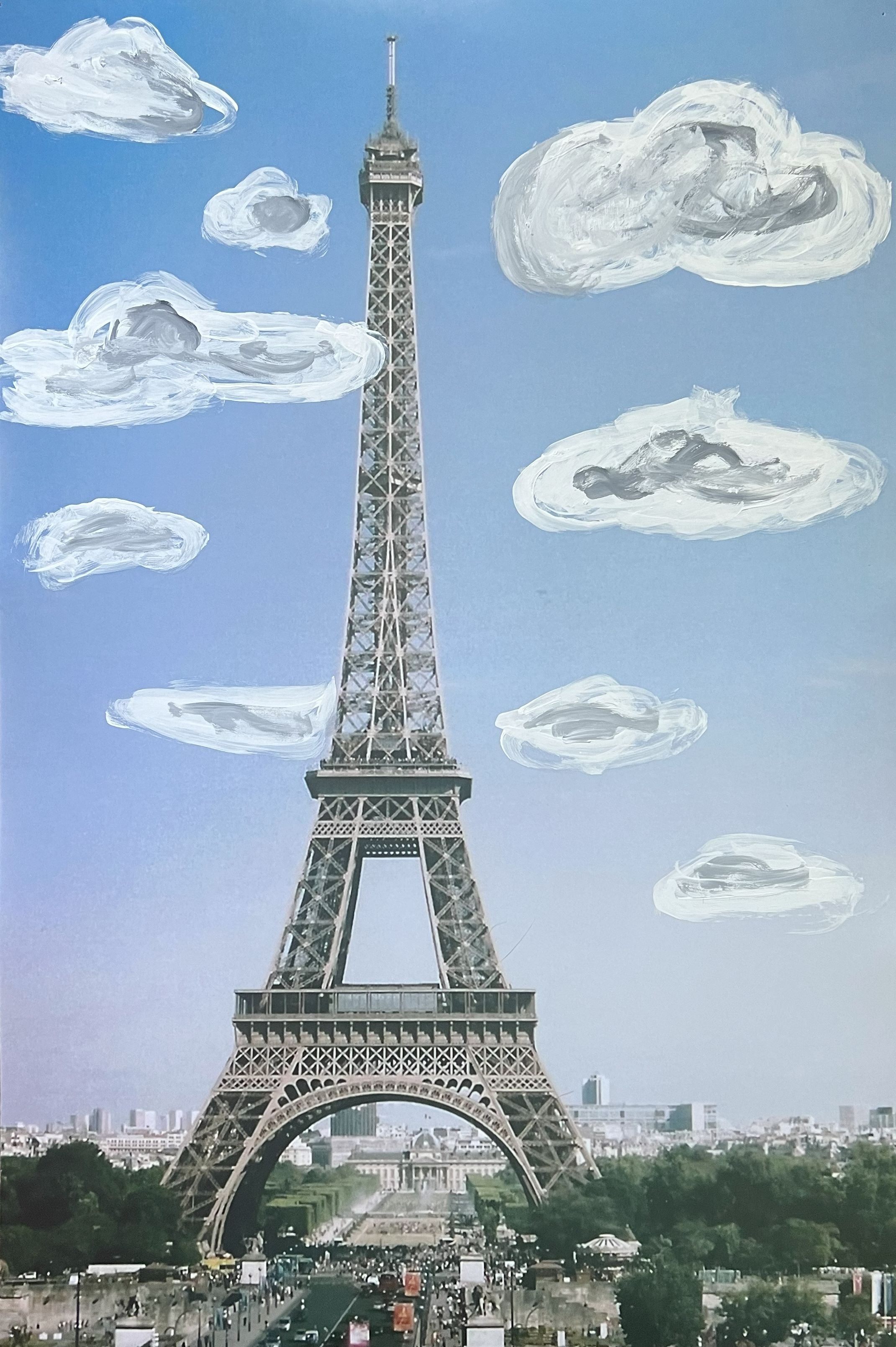 cloudy eiffel x acrylic