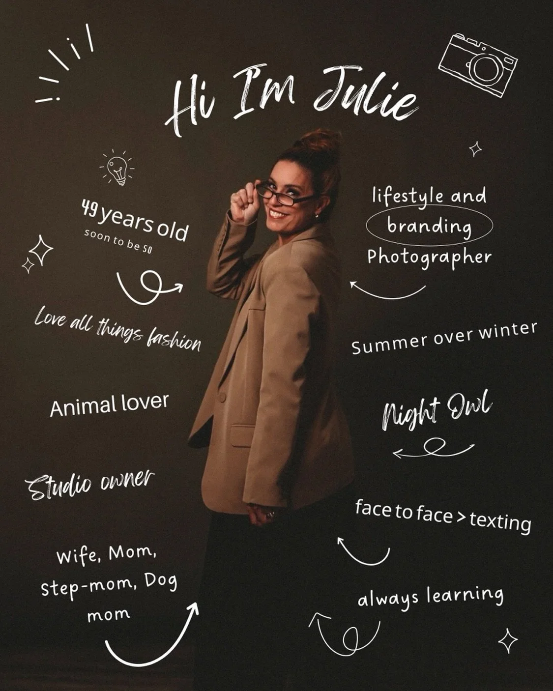 Hello First Monday in January. 🎉

If you're new here... hi, I'm Julie. 👋

I spotted this graphic trend a while back, and I saved it, because I knew at some point I wanted to do a version of it myself and......today felt like the perfect day to brin