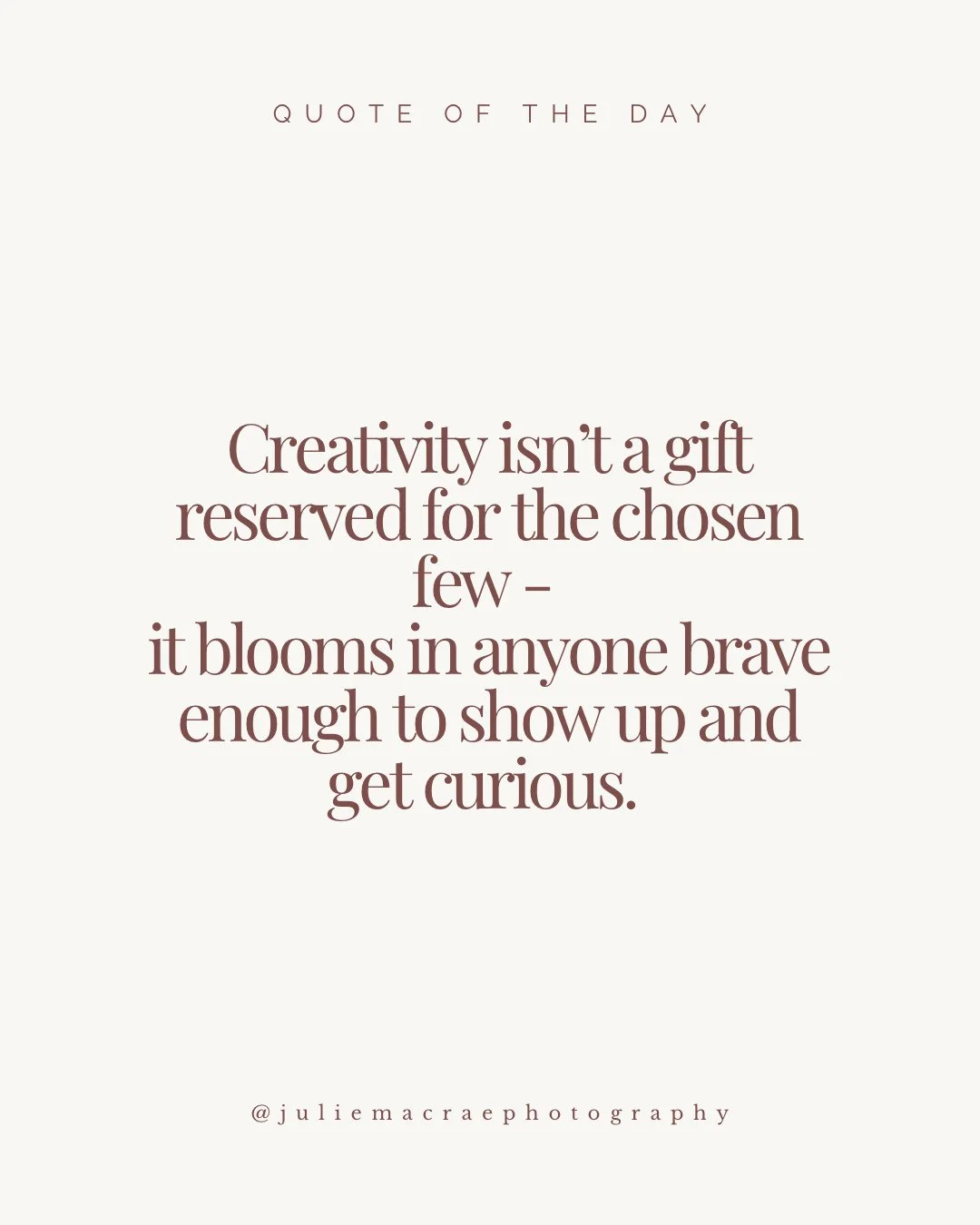 There&rsquo;s something about Mondays that makes people feel like they need to have it all figured out. The plan. The strategy. The perfect energy. But creativity doesn&rsquo;t require perfection. It just asks you to show up.⁠
⁠
As a personal brandin