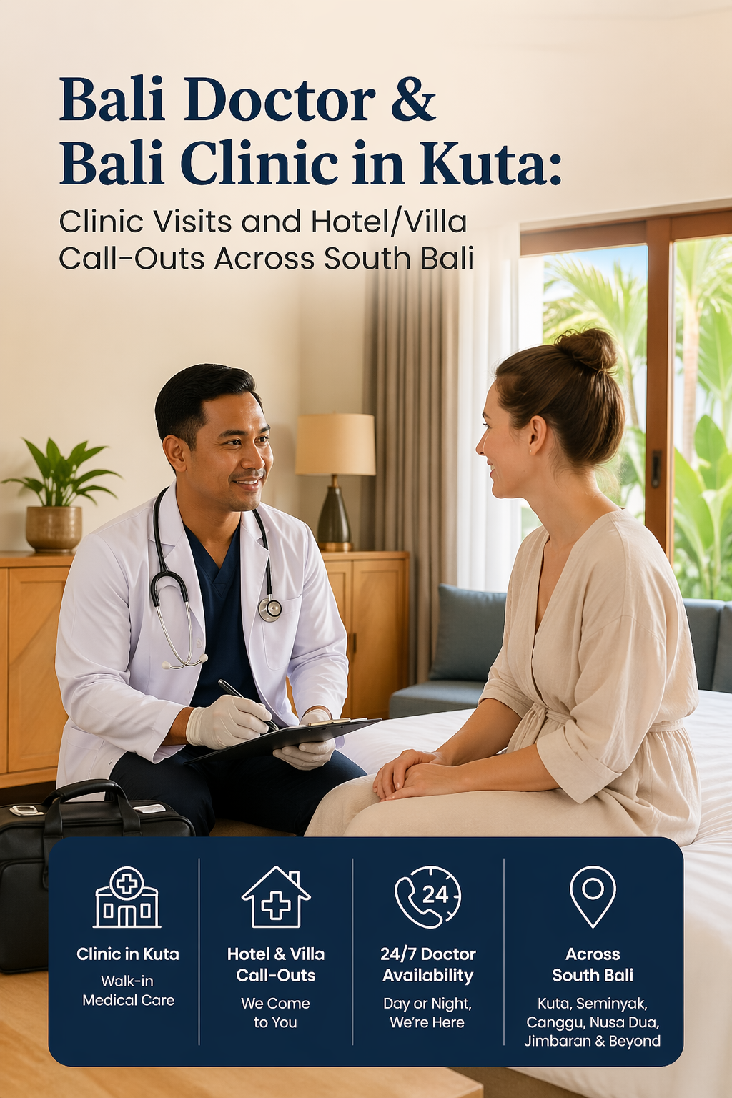 Bali Doctor &amp; Bali Clinic in Kuta: Clinic Visits and Hotel/Villa Call-Outs Across South Bali