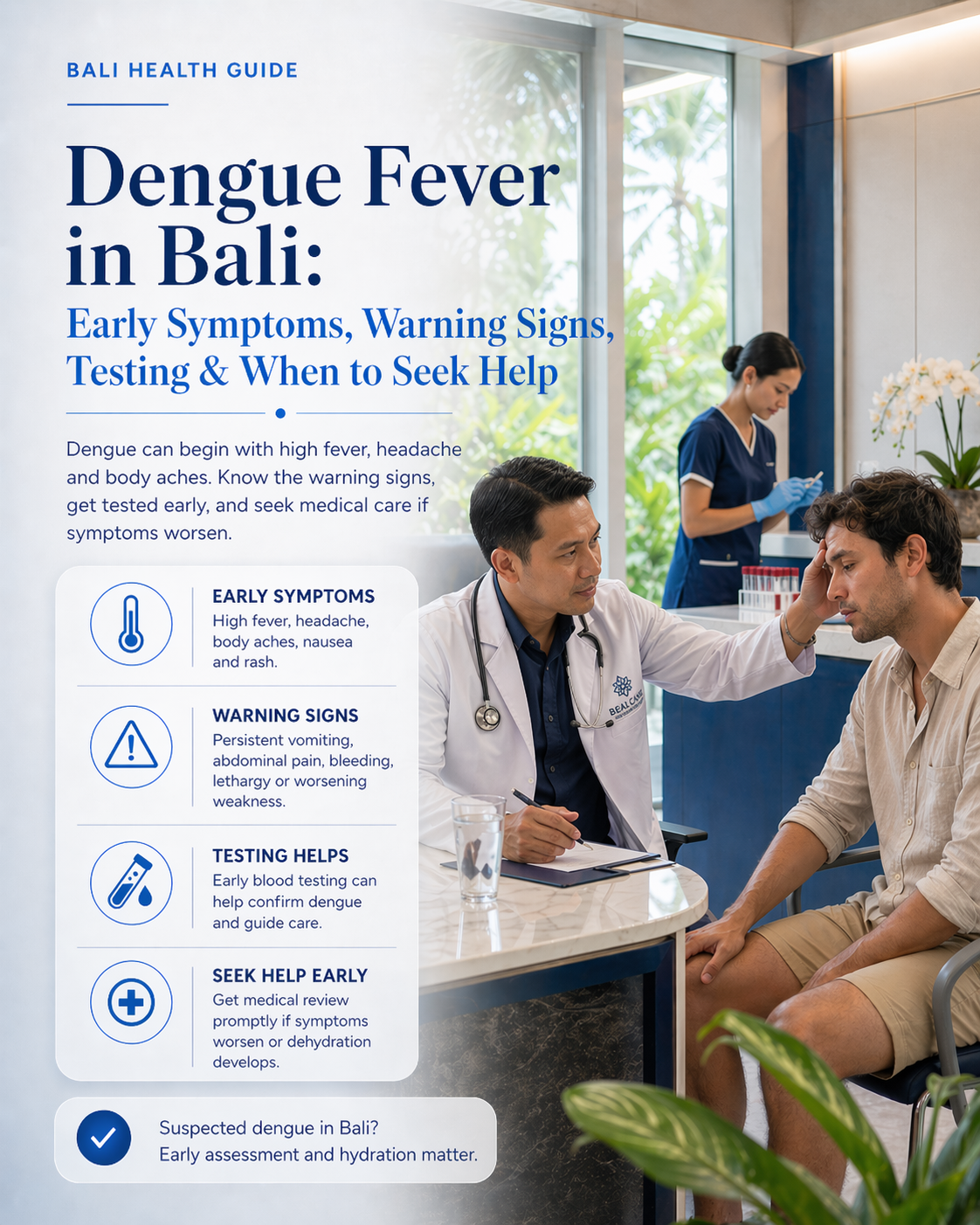 Dengue Fever in Bali: Early Symptoms, Warning Signs, Testing &amp; When to Seek Help 