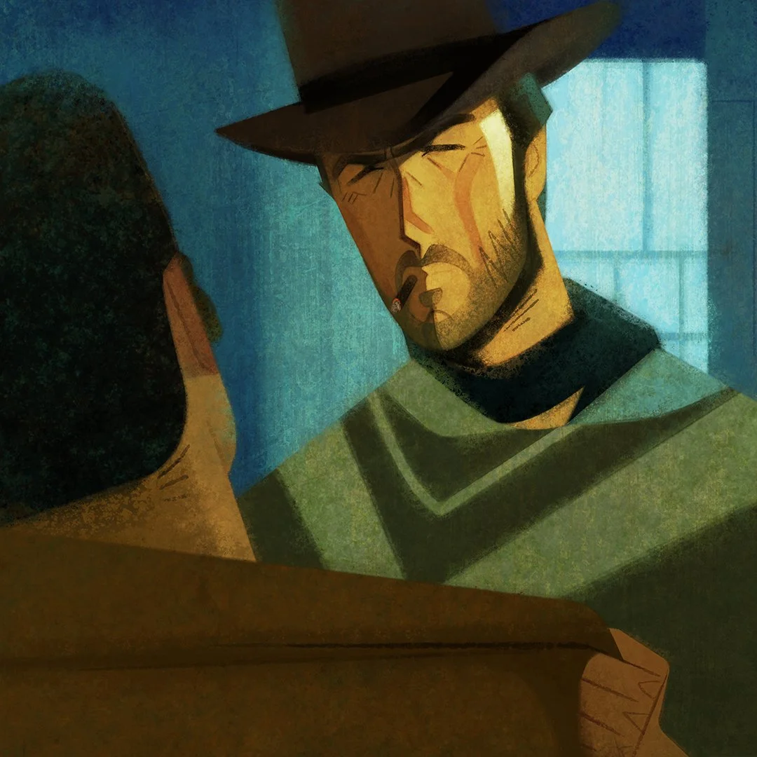 "Let Red go!" says the half shaved one. Spoiler alert: He doesn't let anyone go. For A Few Dollars More (1965) . . . #westernmovies #spagettiwesterns #sergioleone #clinteastwood #dollartrilogy