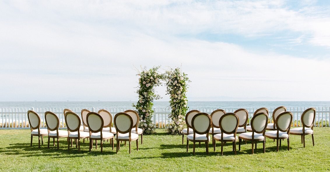 One of my favorite wedding ceremony locations to this day has been this one - the backyard of a beachfront home in Santa Barbara. What is not pictured is that this location was chosen less than 24 hours beforehand due to some unforeseen Covid related