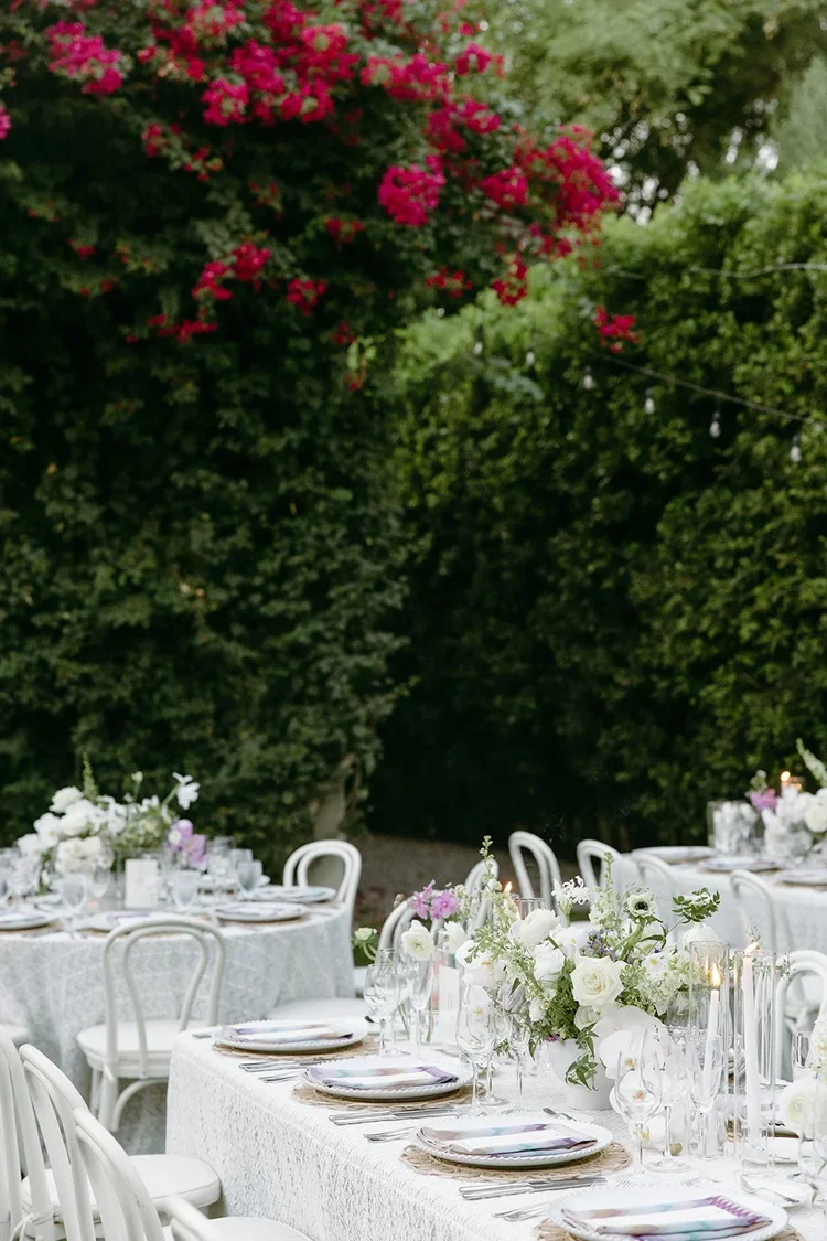 details of tables at the parker palm springs wedding.webp