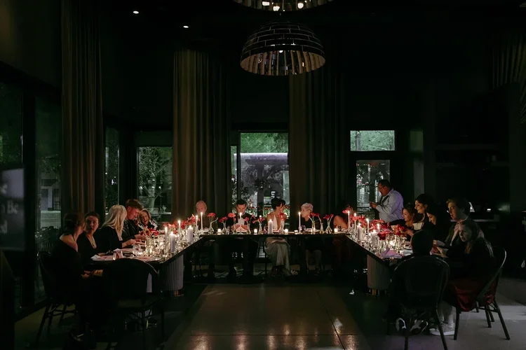 intimate wedding dinner reception at vegas the pepper club.webp