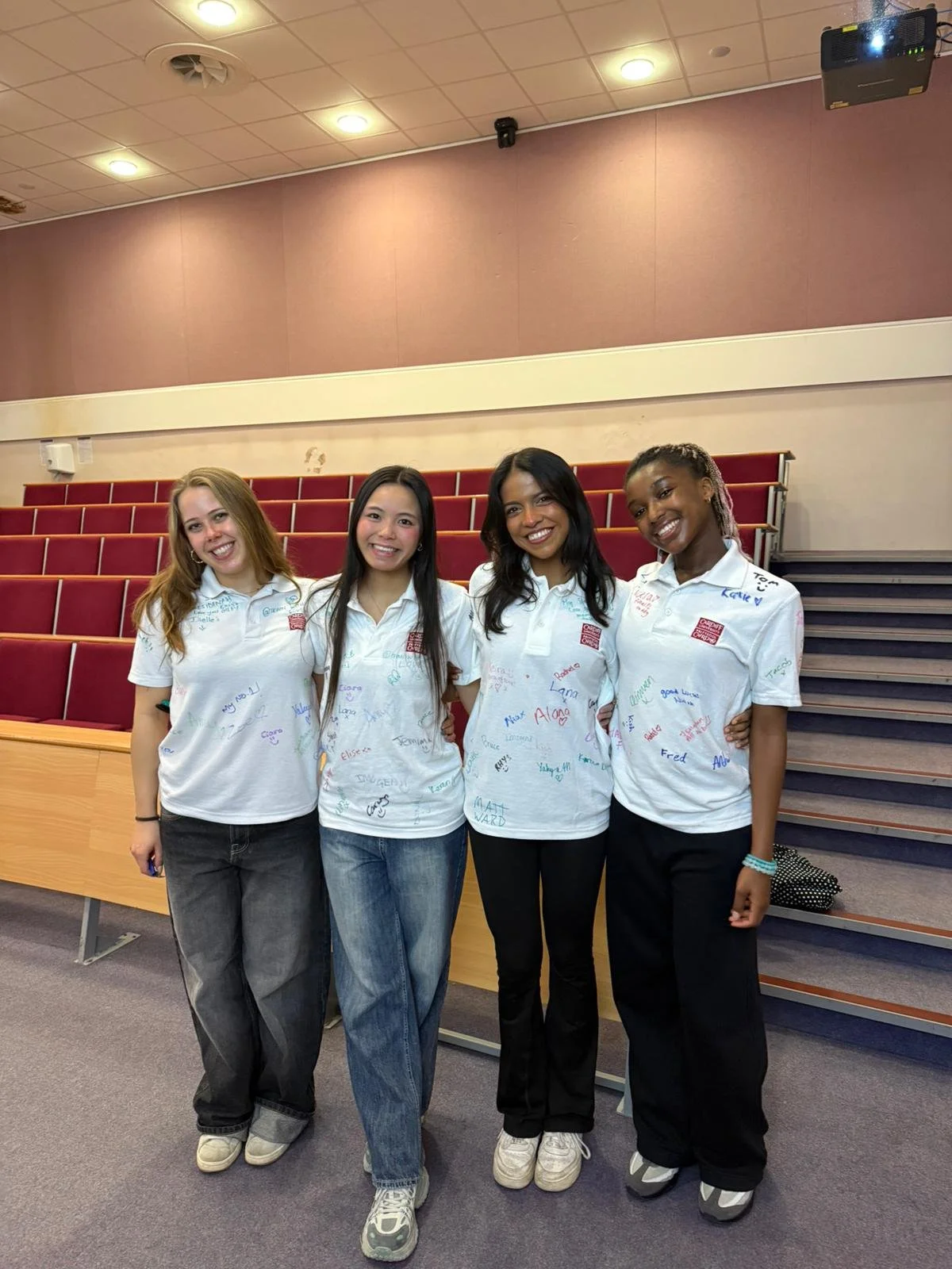 Thaliia Lau with friends from her cohort.
