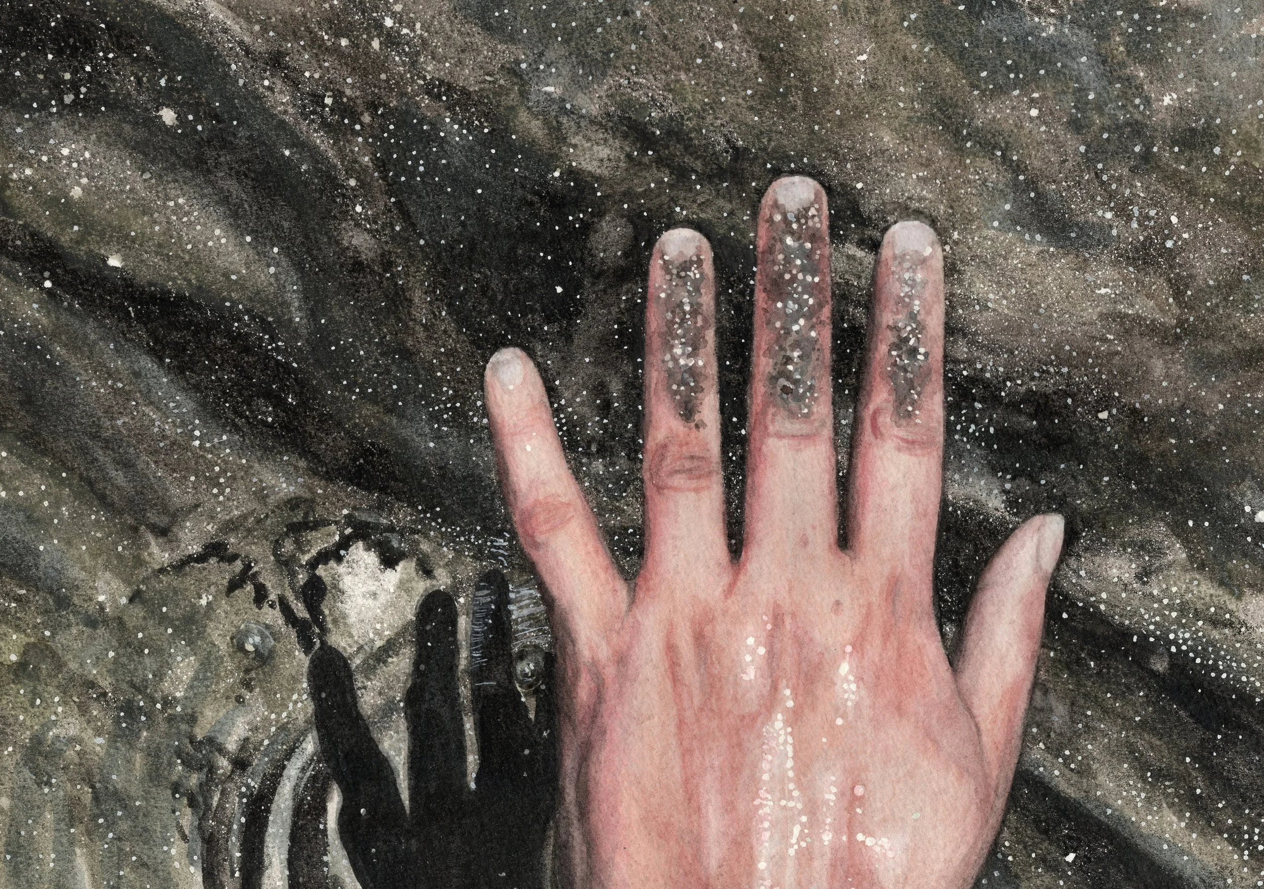 THE HAND THE SAND/HANDEN SANDEN - 2025 watercolor 20x30cm