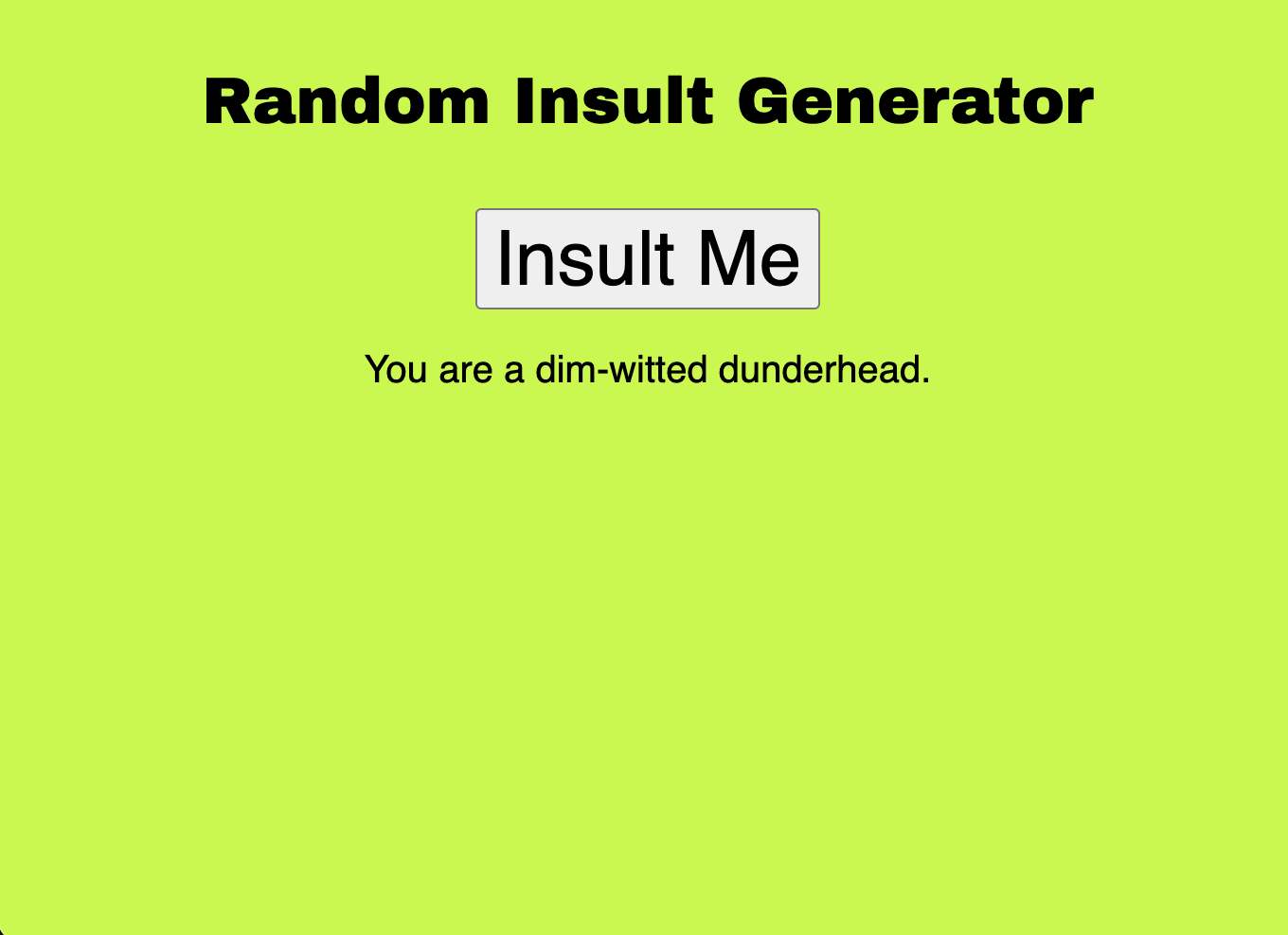 The AI Created Insult Generator — Will's Random Projects