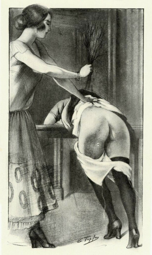 Georges Topfer, 'Les Humiliations de Miss Madge' Spanking Illustrations_4.jpg