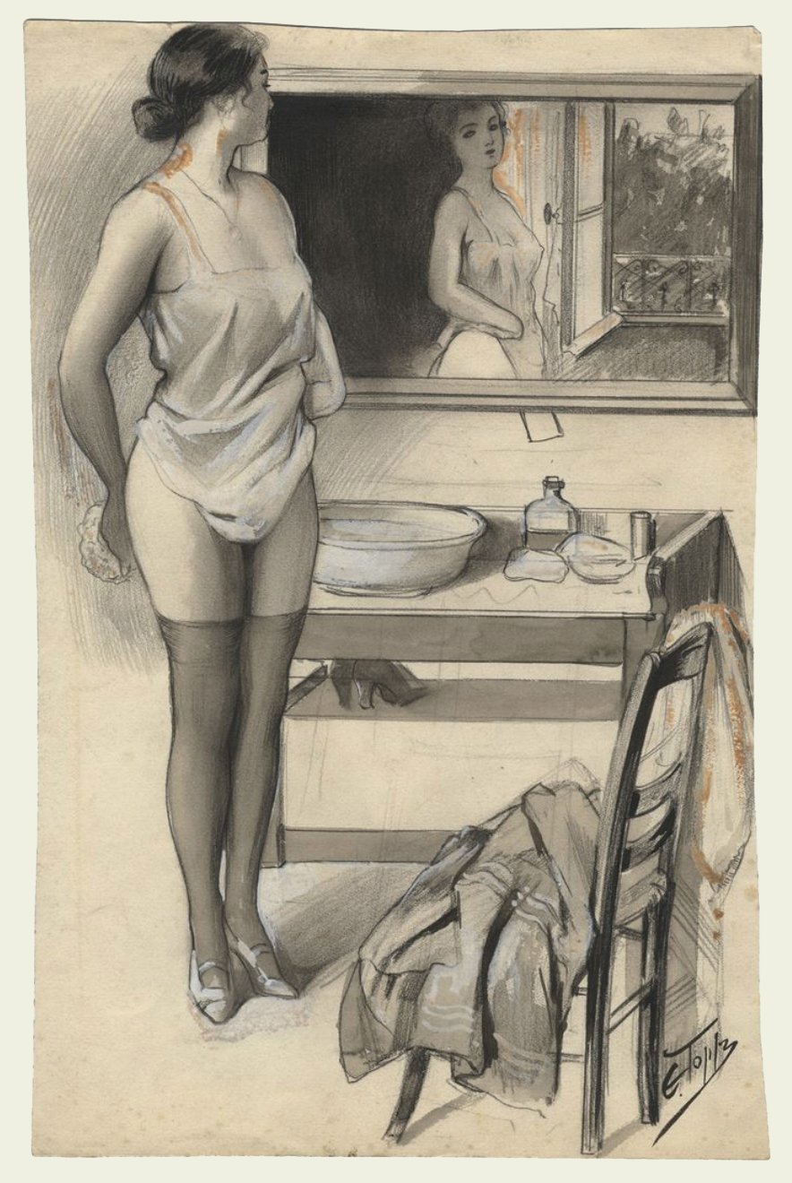Georges Topfer, 'Les Humiliations de Miss Madge' Spanking Illustrations_6.jpg