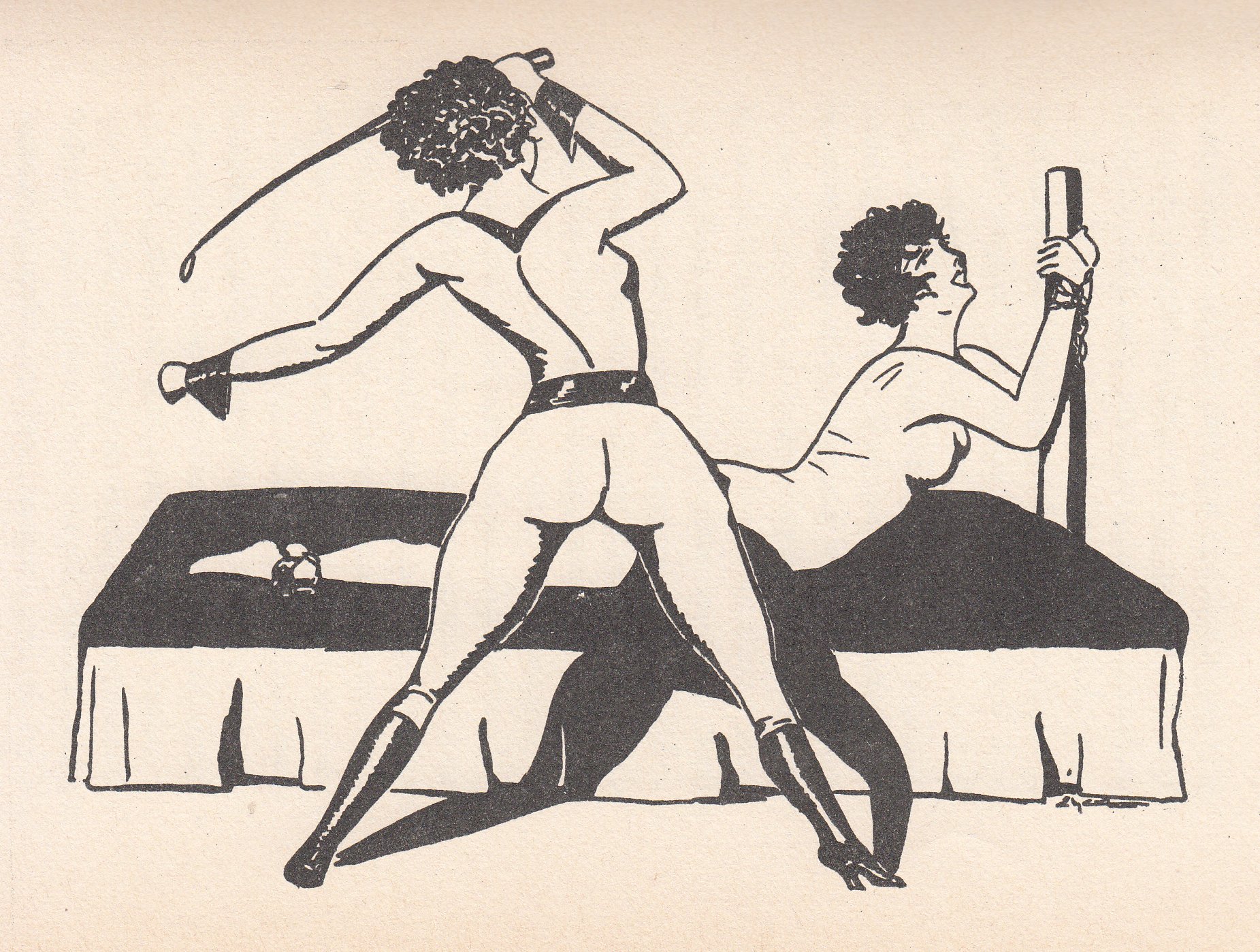 Novel Georges Topfer, 'Miss Cravache ou Les Vierges Esclaves' Spanking Illustrations_1.jpg