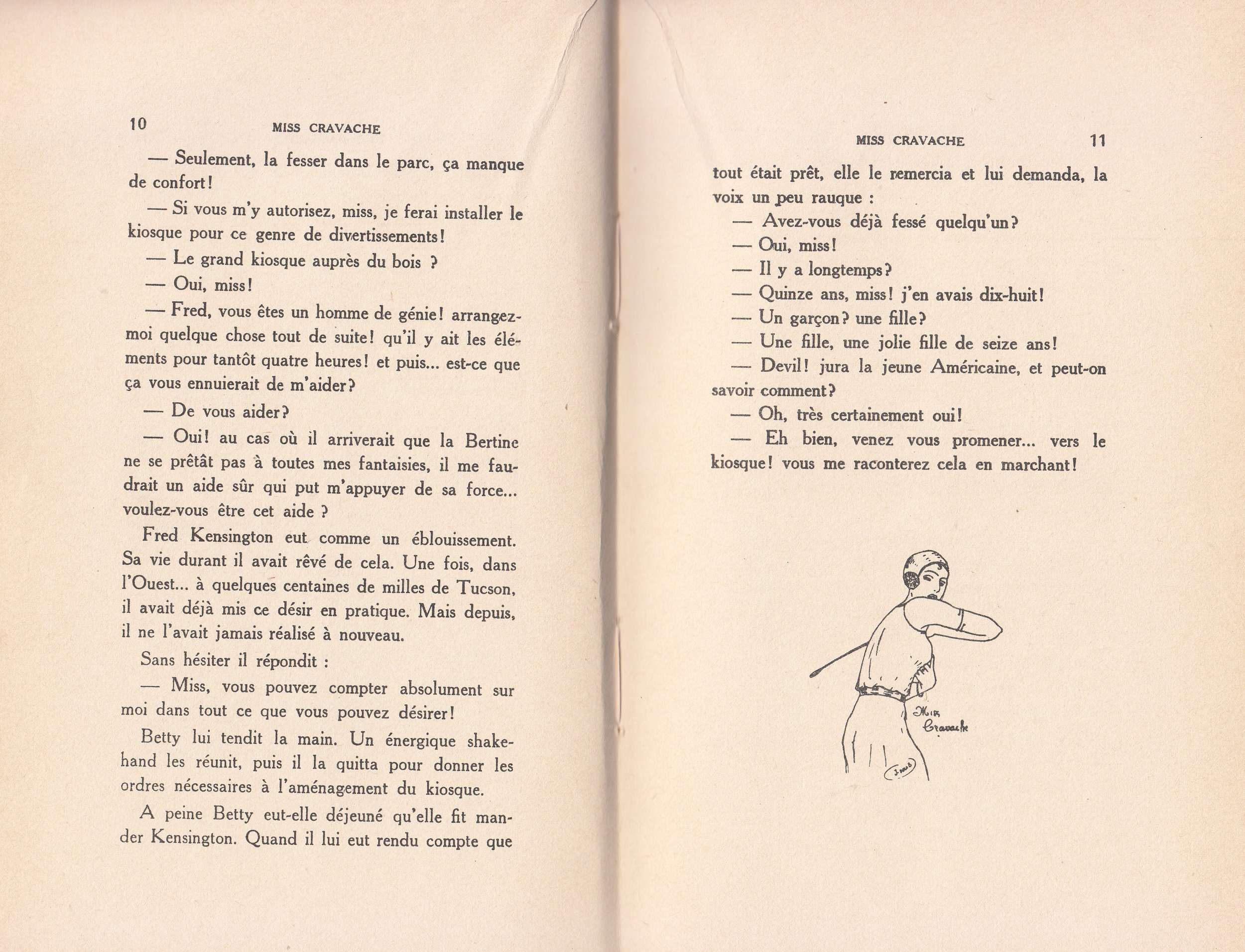 Novel Georges Topfer, 'Miss Cravache ou Les Vierges Esclaves' Spanking Illustrations_3.jpg