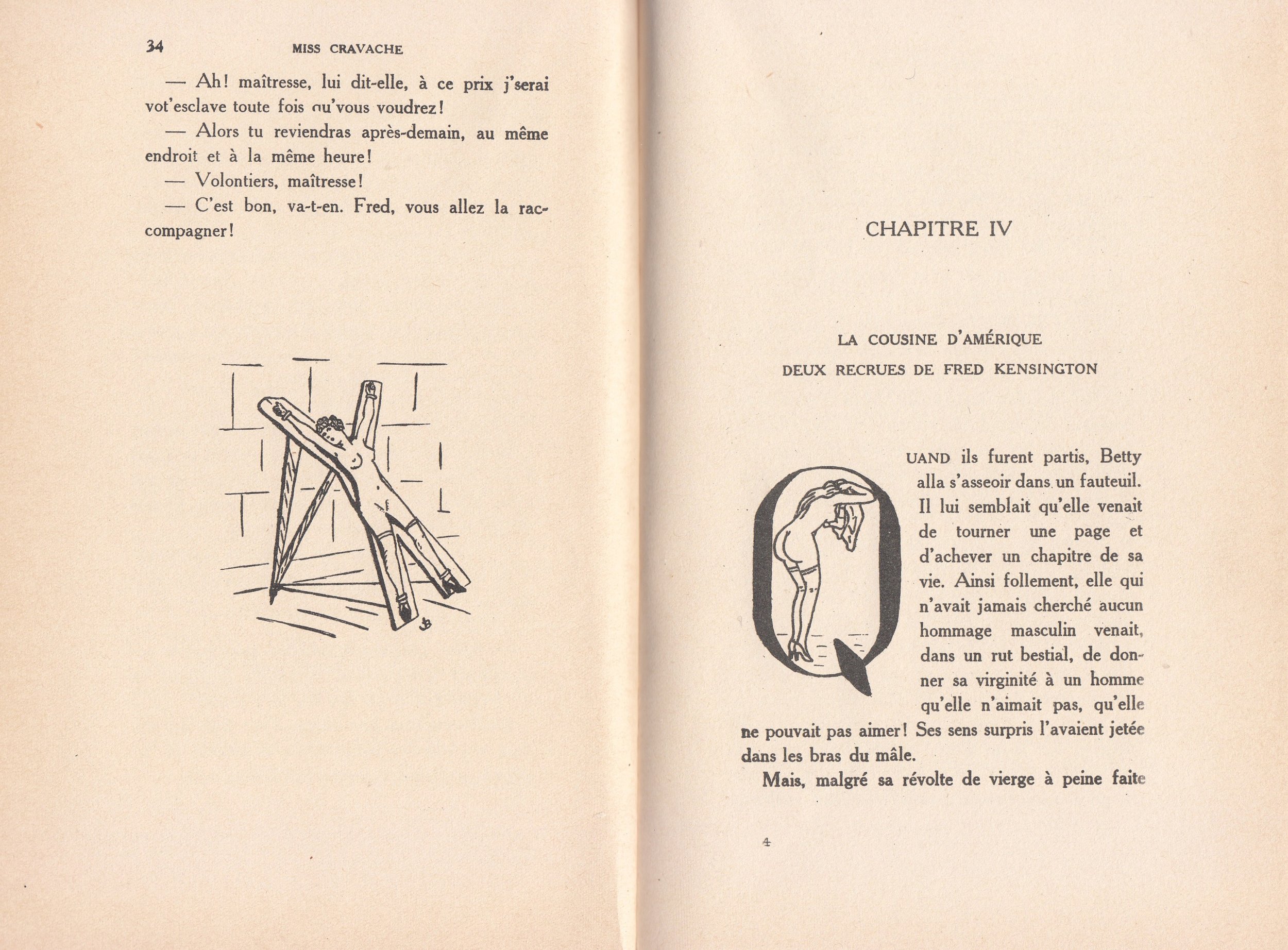 Novel Georges Topfer, 'Miss Cravache ou Les Vierges Esclaves' Spanking Illustrations_6.jpg