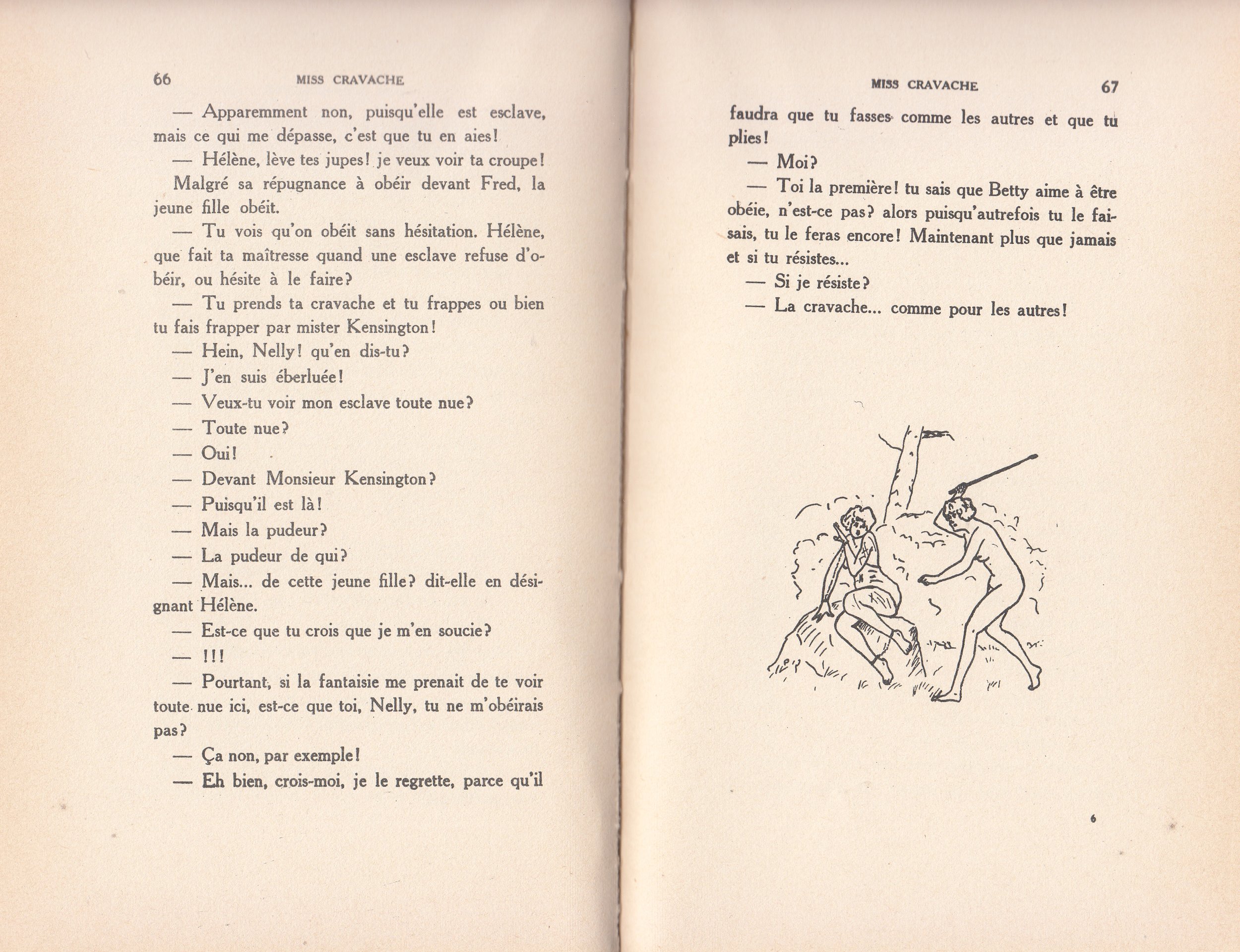 Novel Georges Topfer, 'Miss Cravache ou Les Vierges Esclaves' Spanking Illustrations_8.jpg