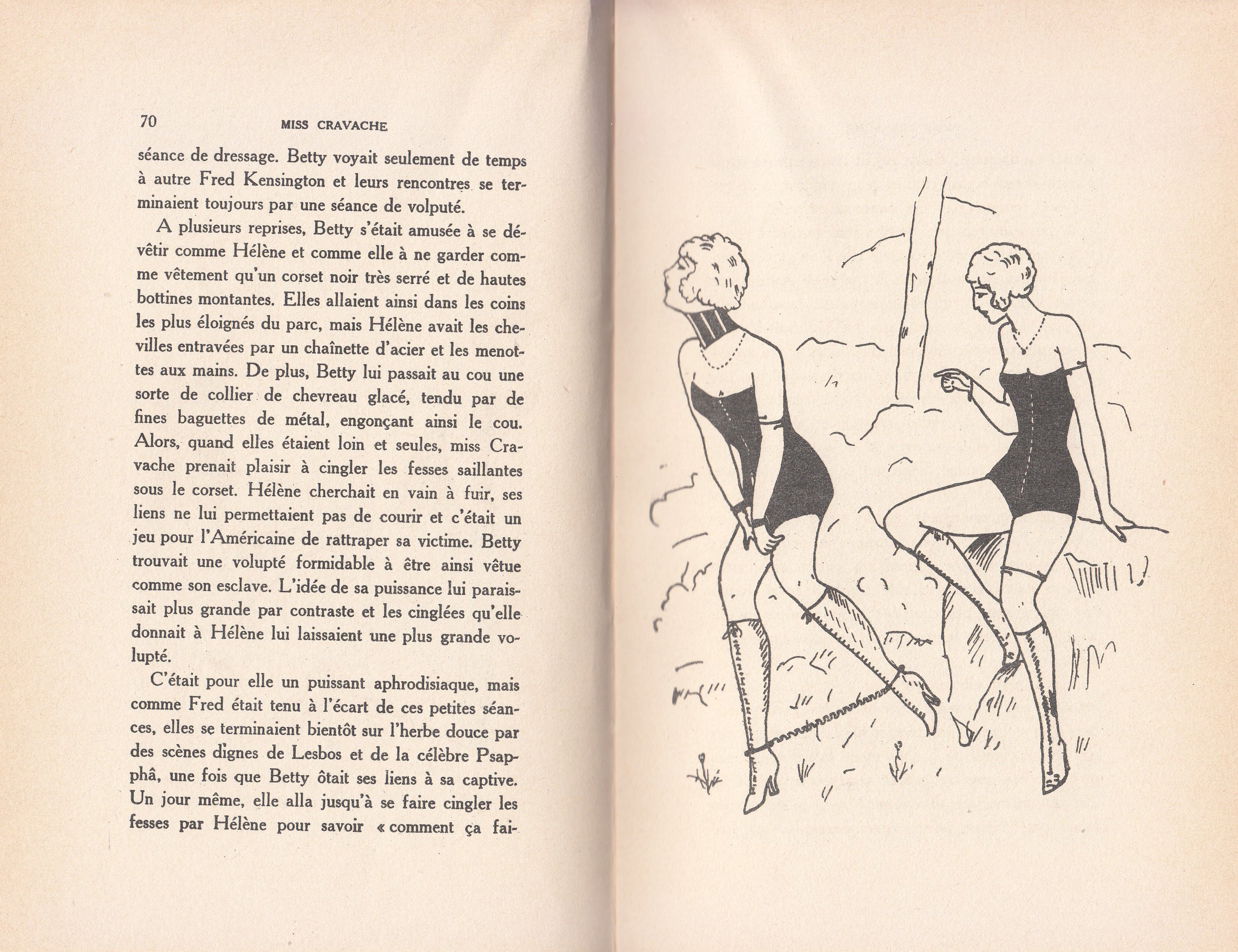 Novel Georges Topfer, 'Miss Cravache ou Les Vierges Esclaves' Spanking Illustrations_10.jpg