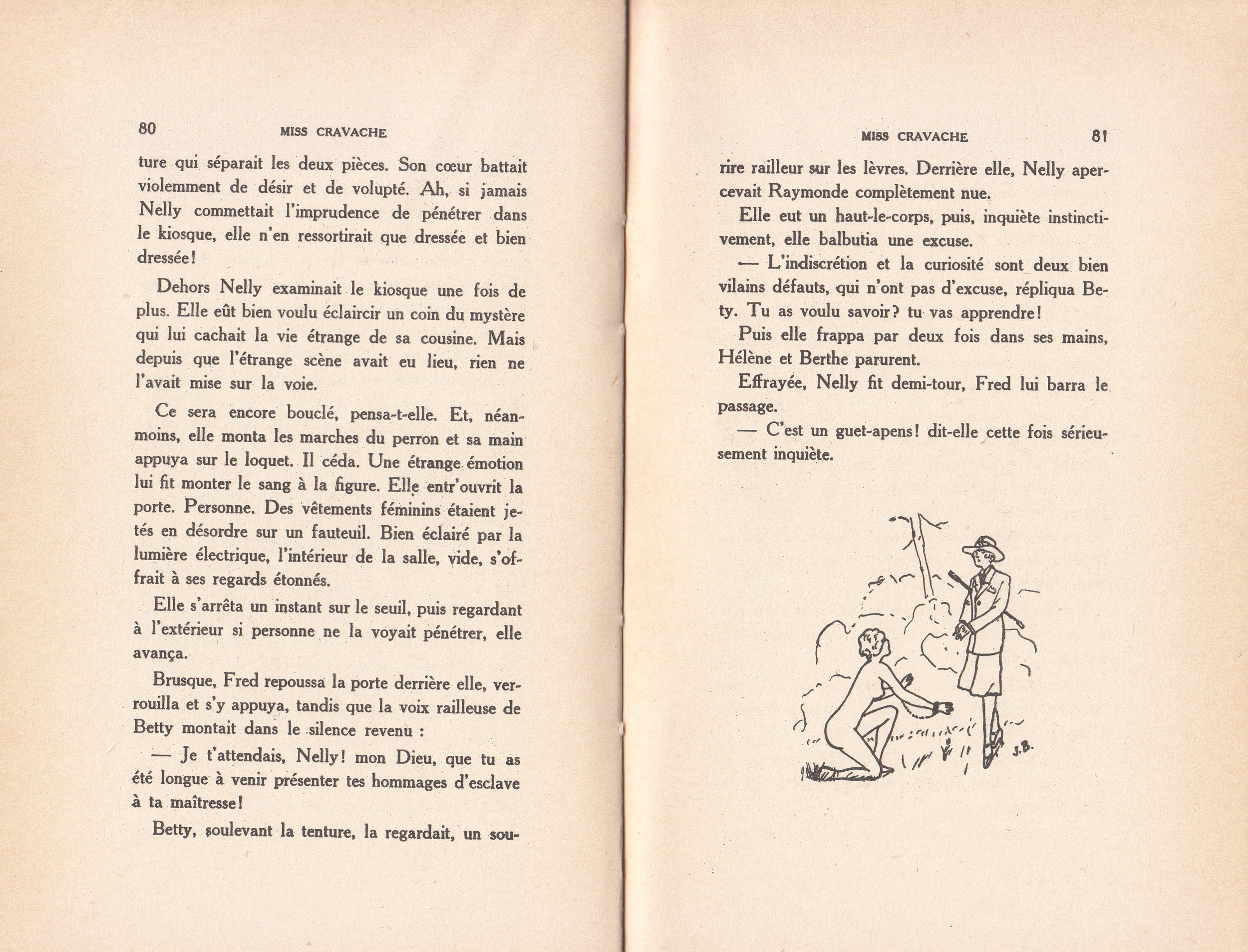 Novel Georges Topfer, 'Miss Cravache ou Les Vierges Esclaves' Spanking Illustrations_11.jpg