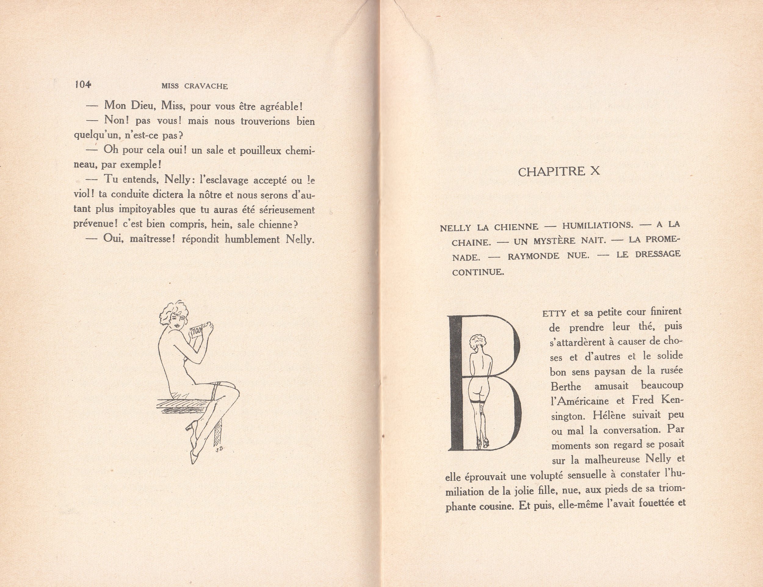 Novel Georges Topfer, 'Miss Cravache ou Les Vierges Esclaves' Spanking Illustrations_15.jpg
