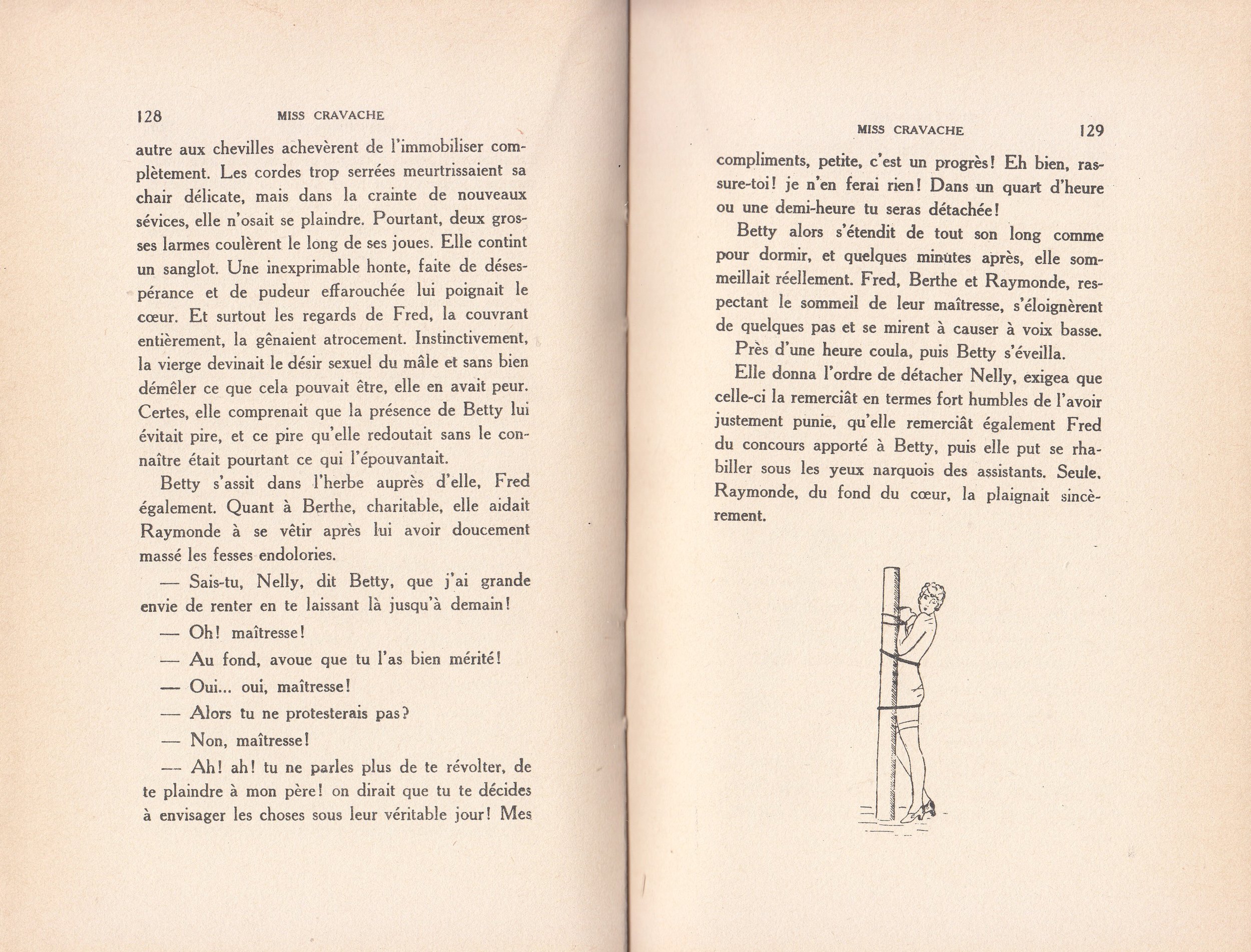 Novel Georges Topfer, 'Miss Cravache ou Les Vierges Esclaves' Spanking Illustrations_17.jpg