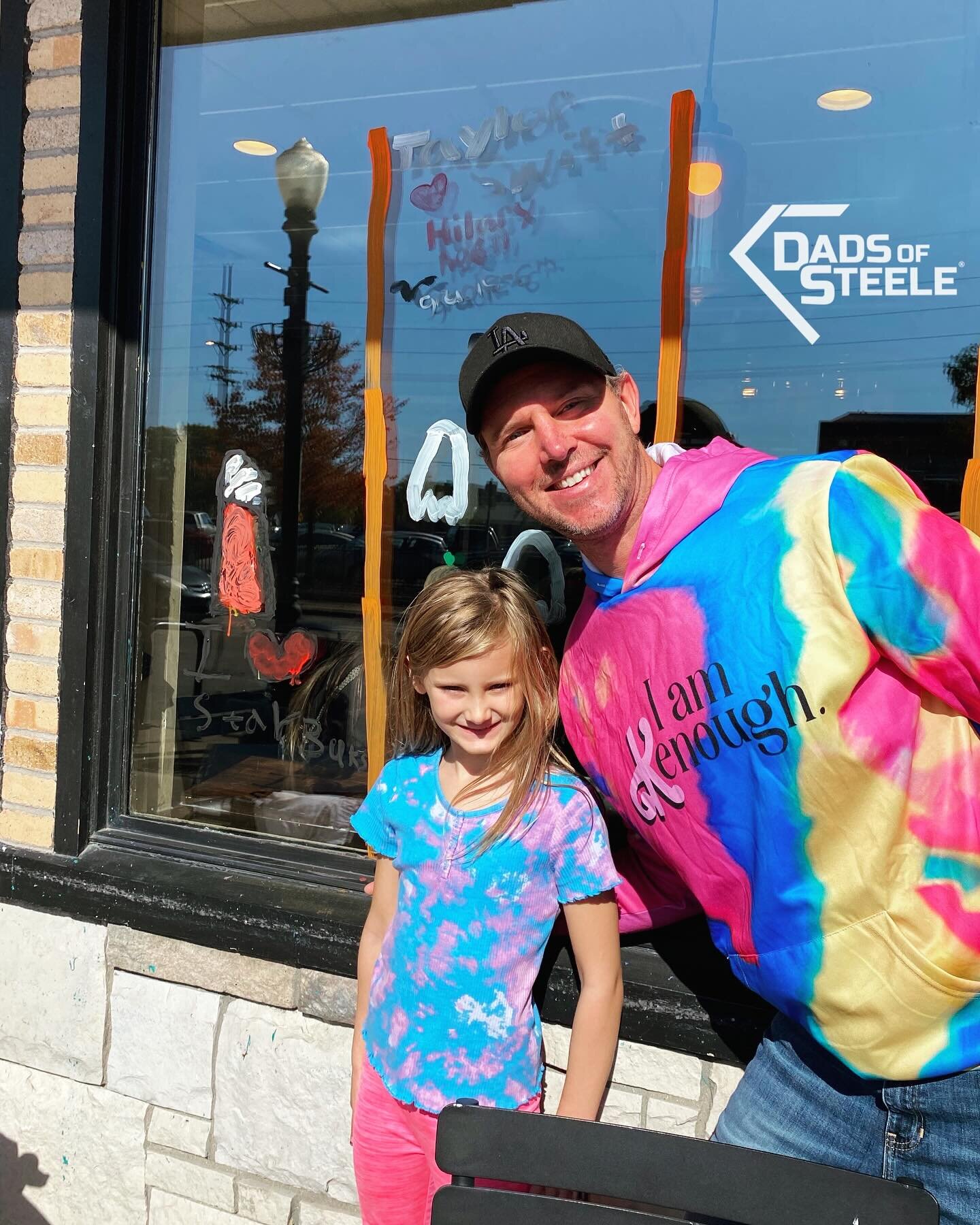 2023 Halloween Window Painting.  Make your weekends count by spending uninterrupted time with your kids. #committed #connected #courageous #dadsofsteele