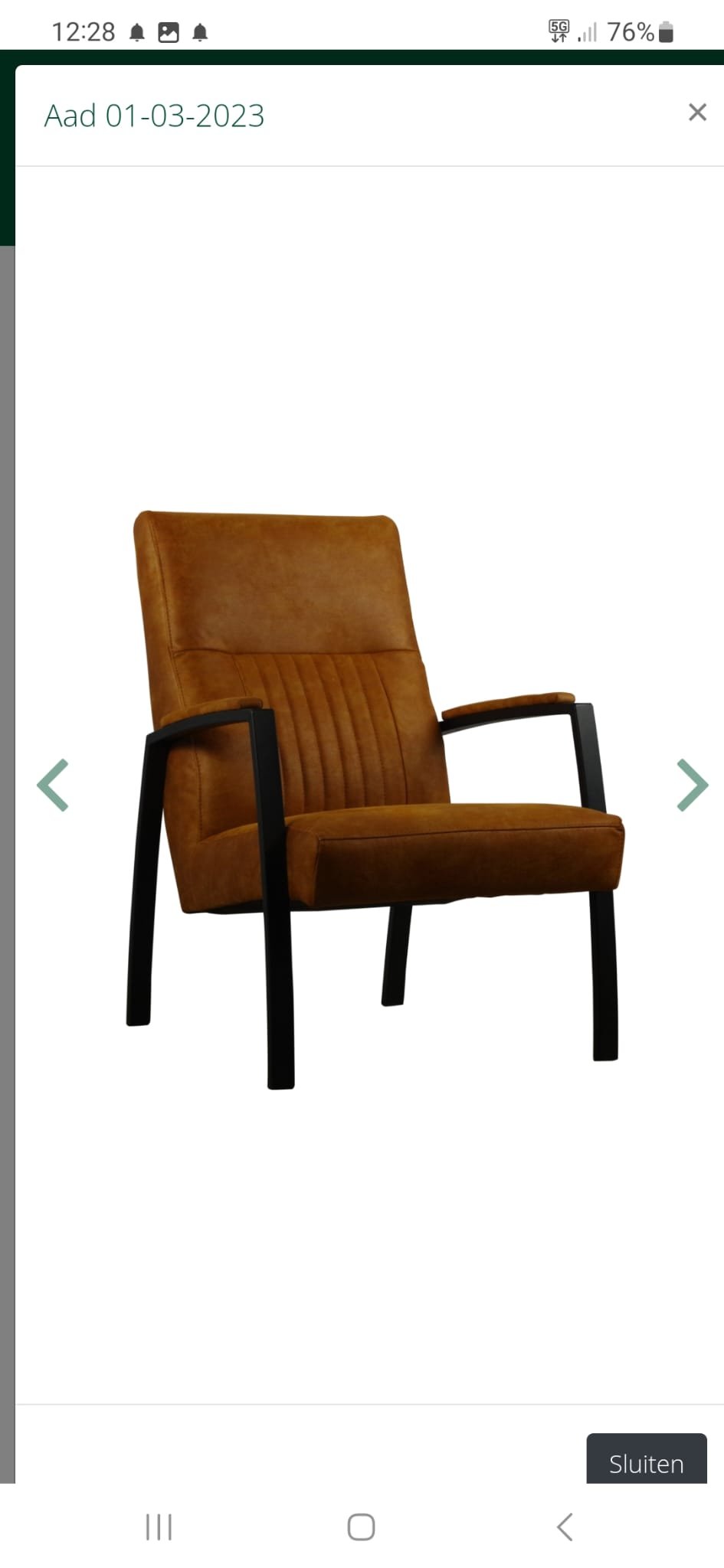 Fauteuil oranje