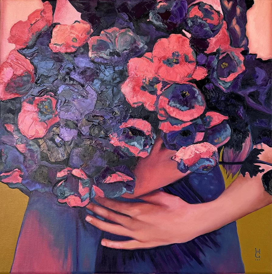 "You Belong Among The Wildflowers" ©HG, Oil on linen 20" x 20". 