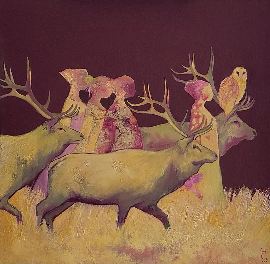"Guided by Wisdom and Strength" ©HG,
Oil on linen,
20 x 20 in.
