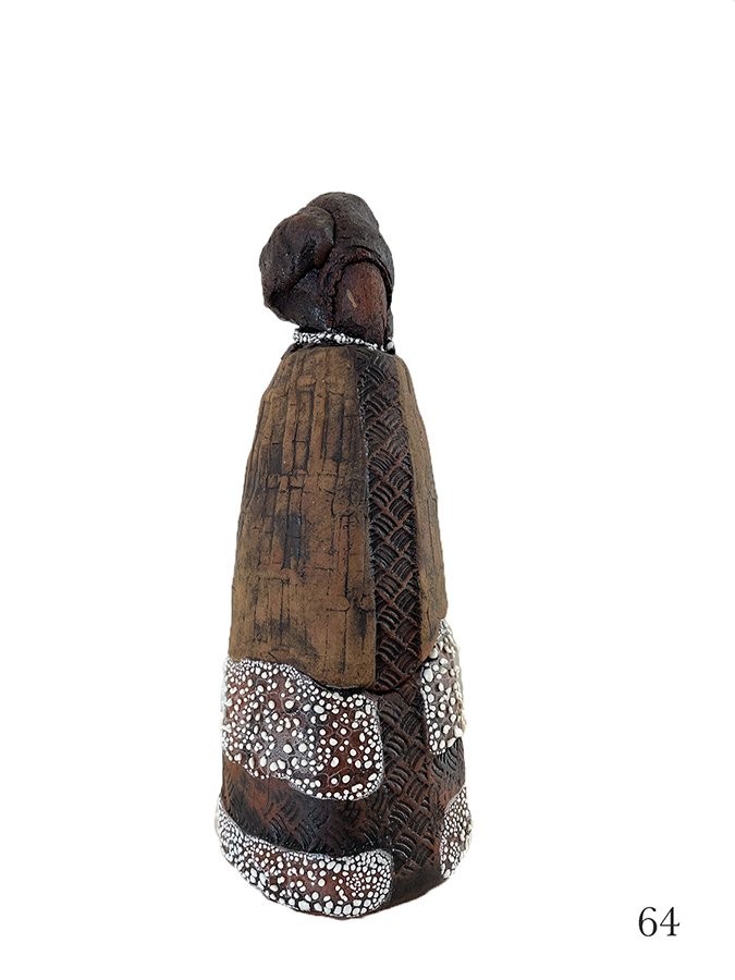 "Viajero #64" ©HG, Sculptural Clay, Oxide, and Glaze.