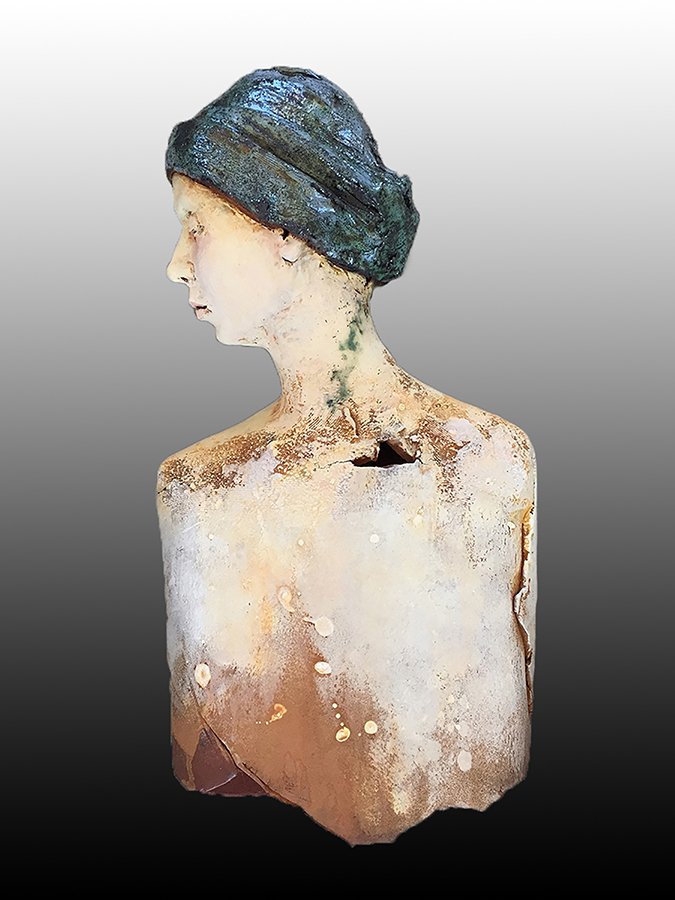 "Conversaciones en silencio II" ©HG, 19” H x 11" W x 5” D