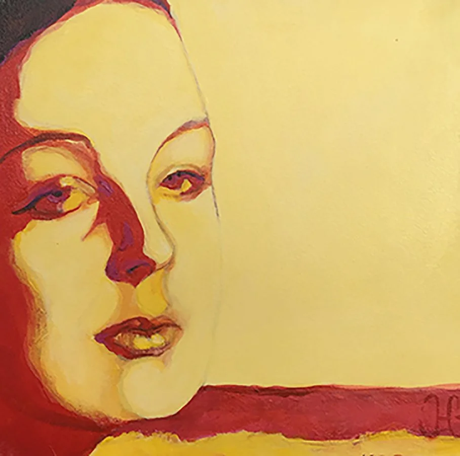 "Melancolía" © HG. 
Acrylic on Ampersand Gessobord, 5” x 5”.