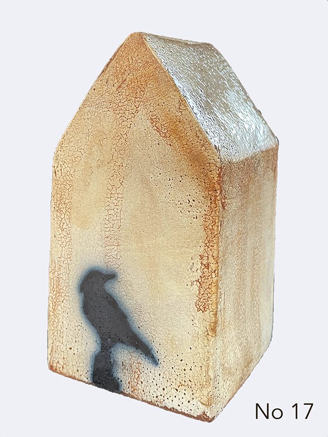 “Thoughts & Memories House, No 17” ©HG, Mid Fire Sculptural Clay, Engobe, Oxide, and Underglaze.