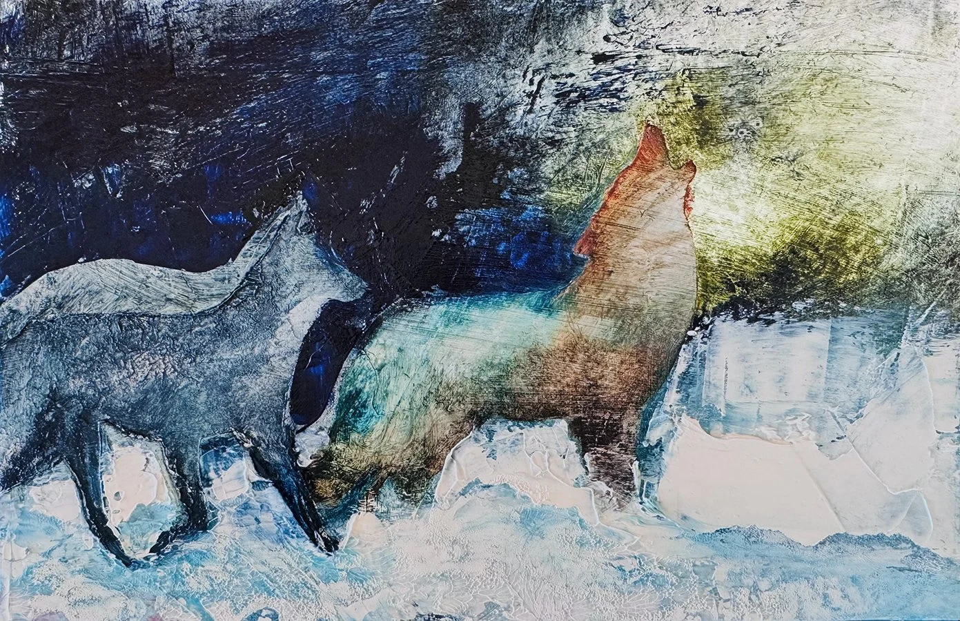 "Postcards from Somewhere ~ Day 9" ©HG, 
Oil on linen, 5.5” H x 8.5” W.