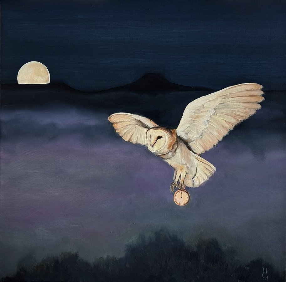 "Time keeps the pathway open", © HG (SOLD)
Oil on linen, 20" x 20"