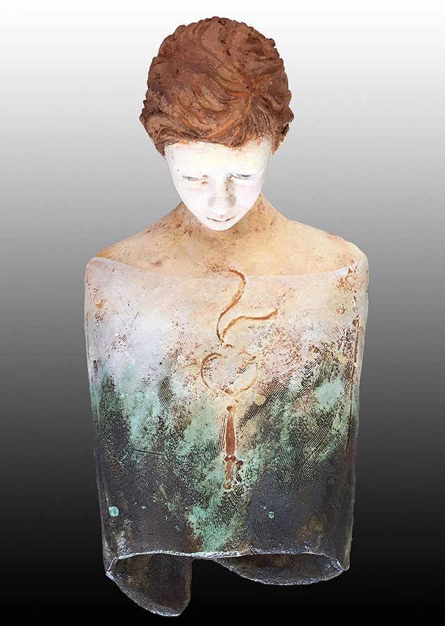 "Conversaciones en silencio V" ©HG, 21” H x 10” W x 6” D