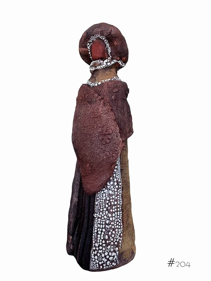 "Viajero #204" ©HG, Sculptural Clay. Oxide, and Glaze.