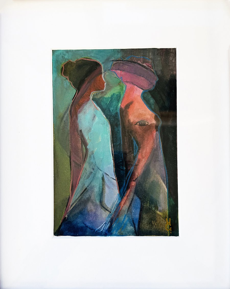 "Remaking Ourselves" ©HG,
Watercolor and watercolor pencils on Medioevalis paper,
6.7 x 4.5 in.